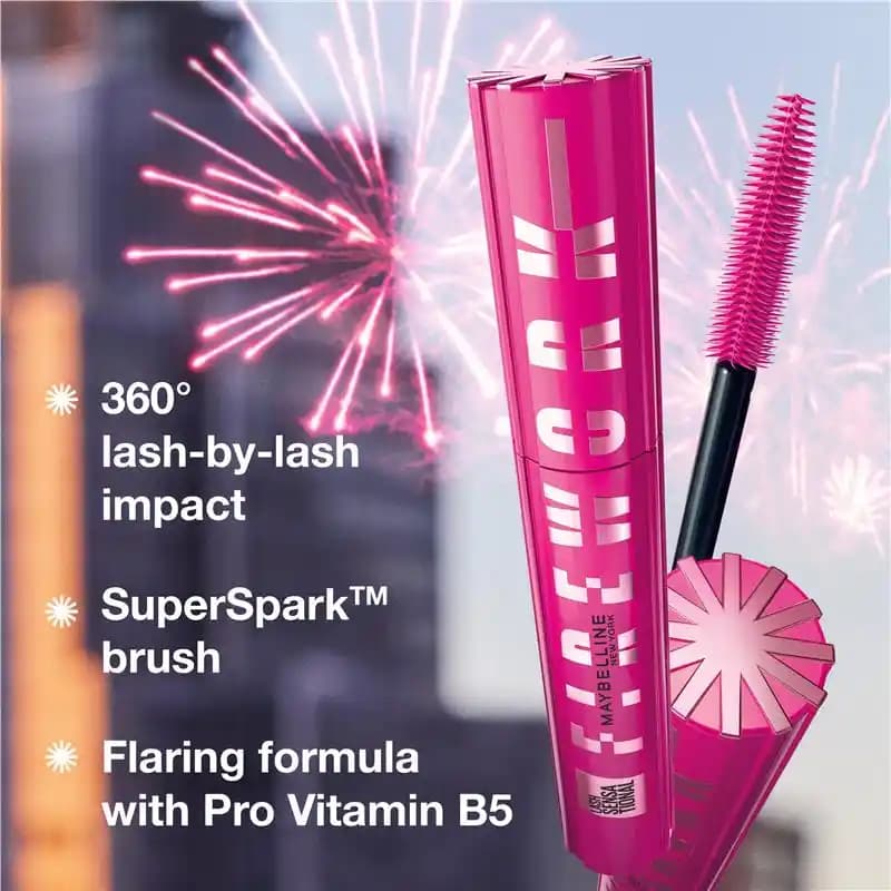 Maybelline Lash Sensational Firework Maskara ile Uzun ve Hacimli Kirpikler İçin Gün Boyu Kalıcı Çözüm
