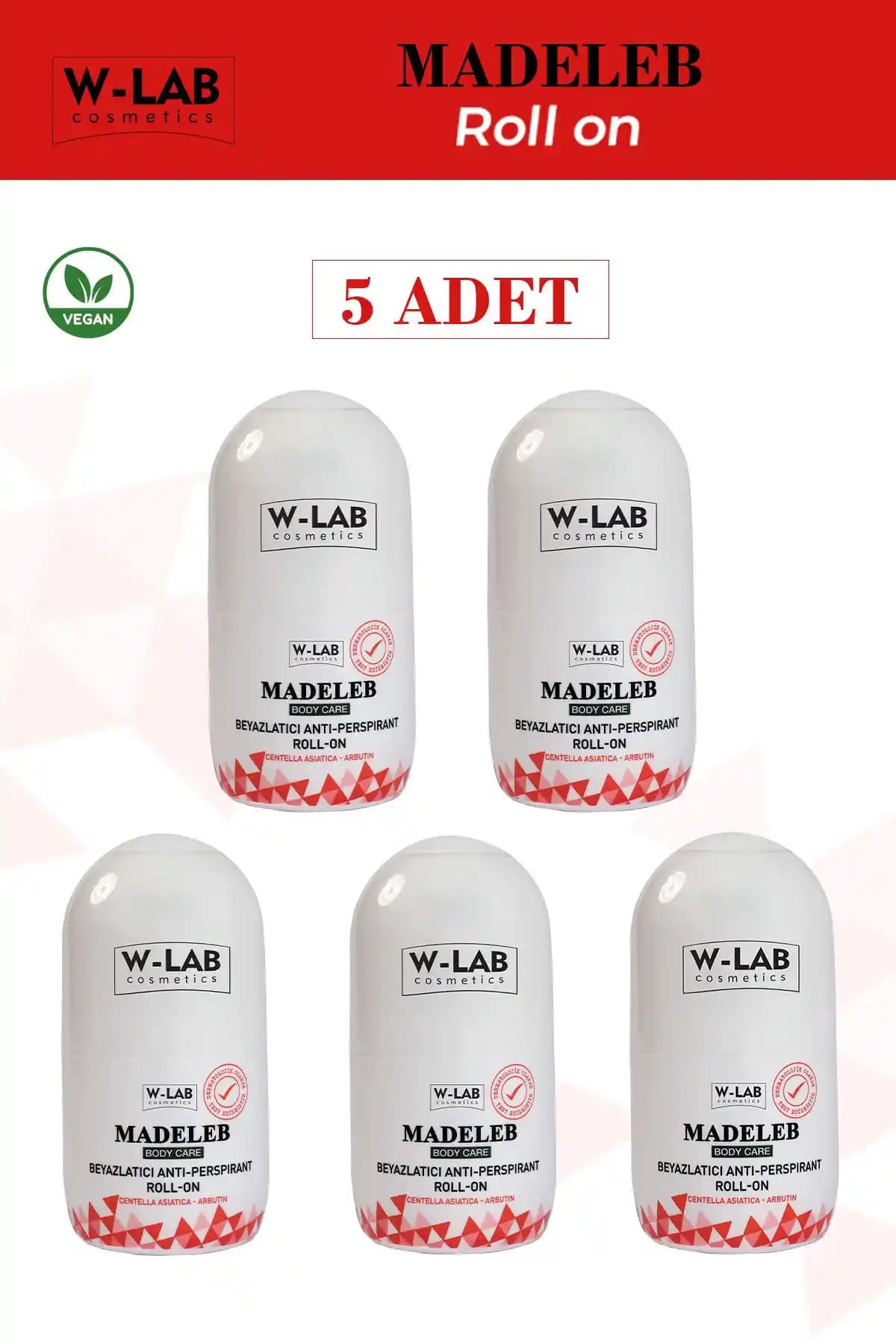 W-Lab Kozmetik Madeleb Roll On 5 Li Set ile Terleme Sorununa Etkili Çözüm