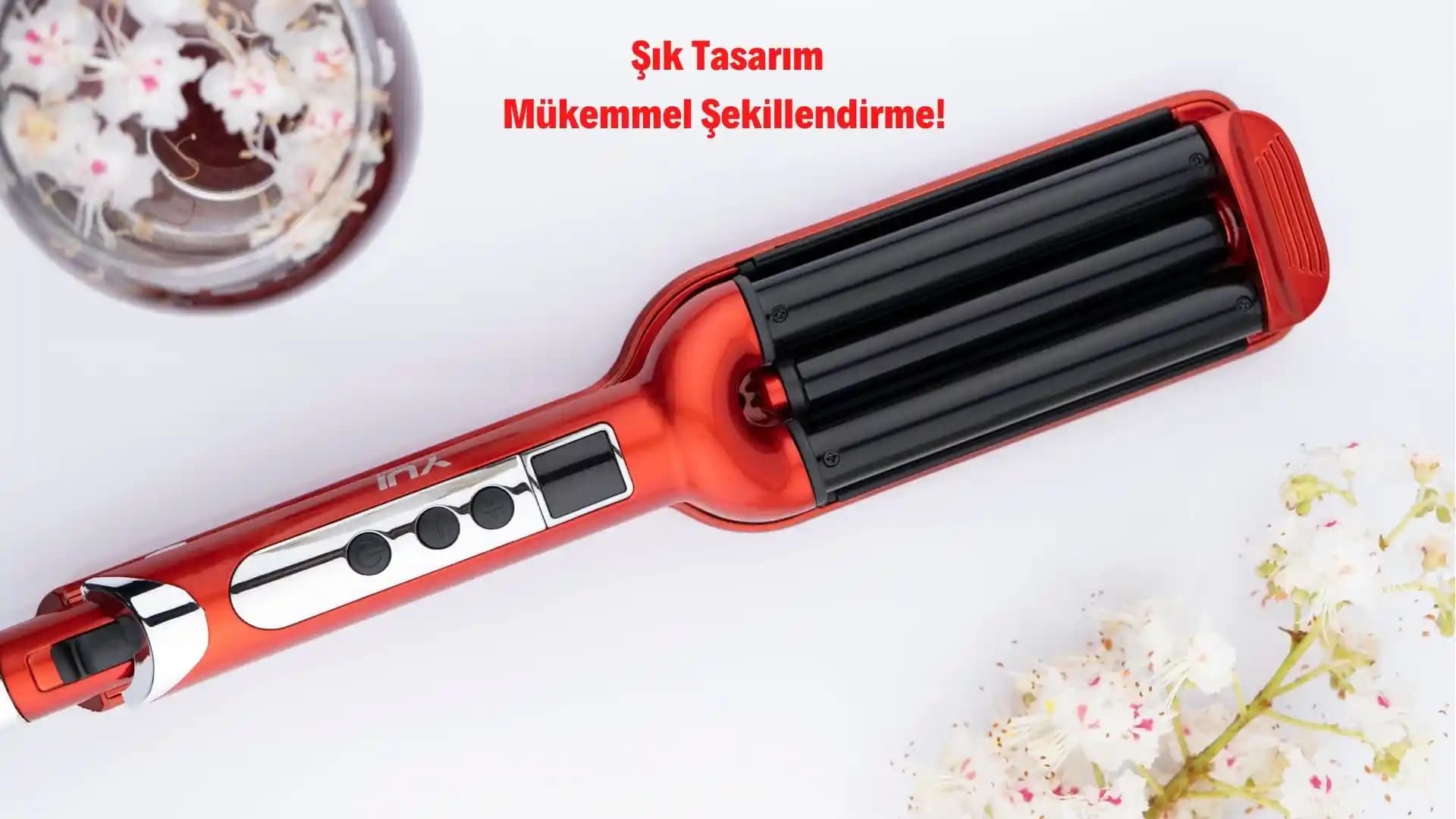 Yui DHS1868W Seramik Su Dalgası Wag Saç Maşası Estetik ve Sağlıklı Saç Şekillendirme