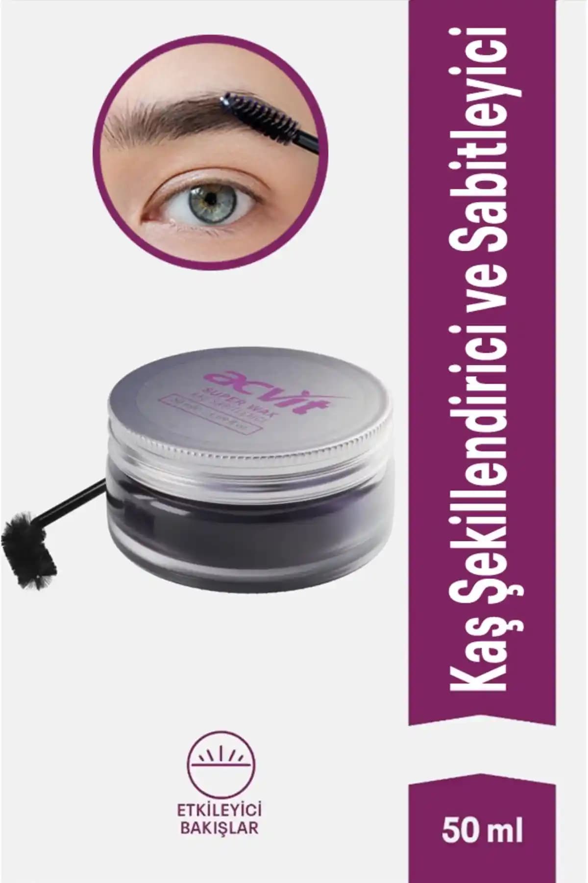 Acvit Süper Wax Kaş Sabitleyici ve Şekillendirici Jel Doğal ve Kalıcı Görünüm İçin