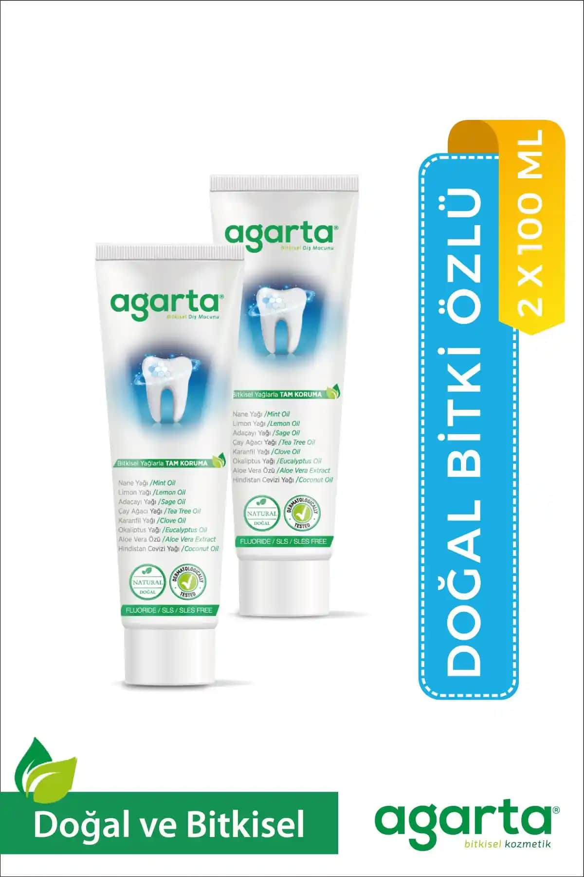 Agarta Doğal Florürsüz Bitki Özlü Diş Macunu – Sağlıklı ve Hassas Dişlere Uygun Alternatif
