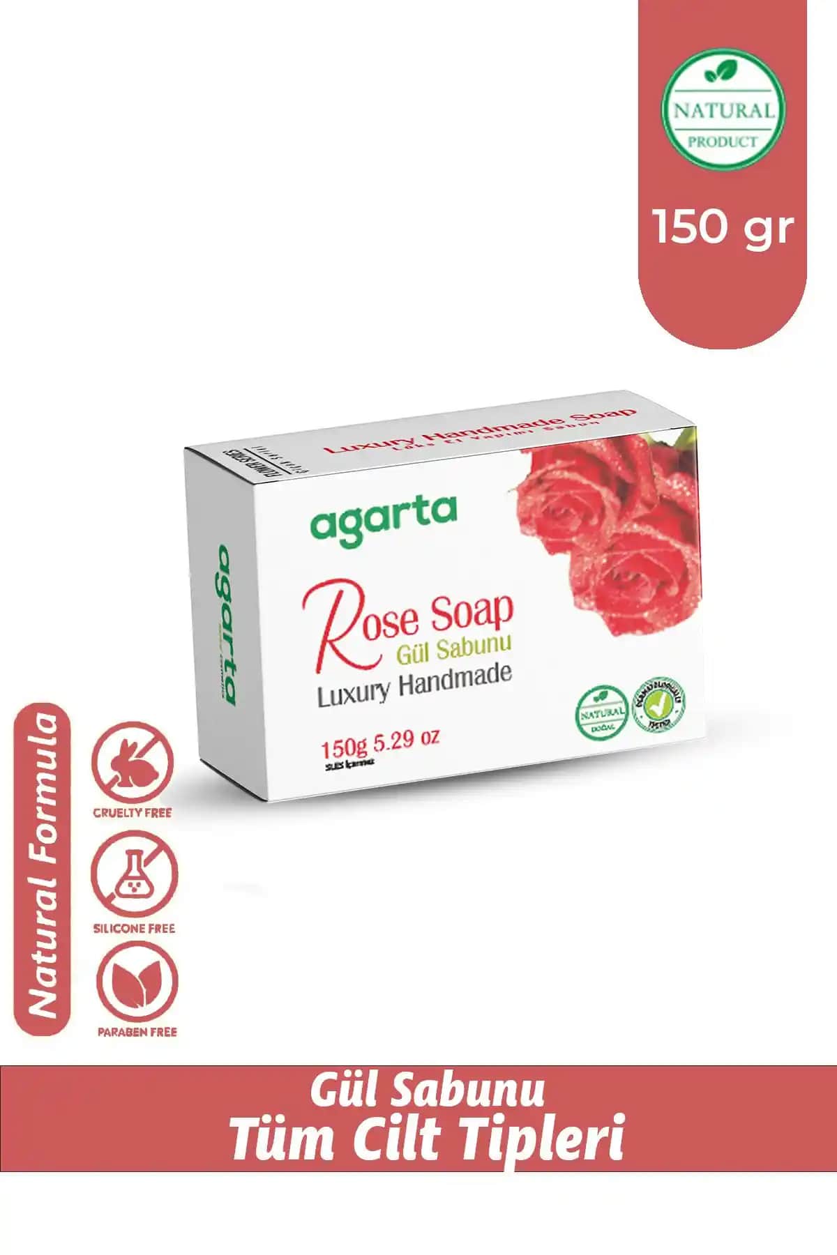 Agarta El Yapımı Doğal Gül Sabunu: Doğal İçeriklerle Cilt ve Saç Bakımında Etkili Çözüm