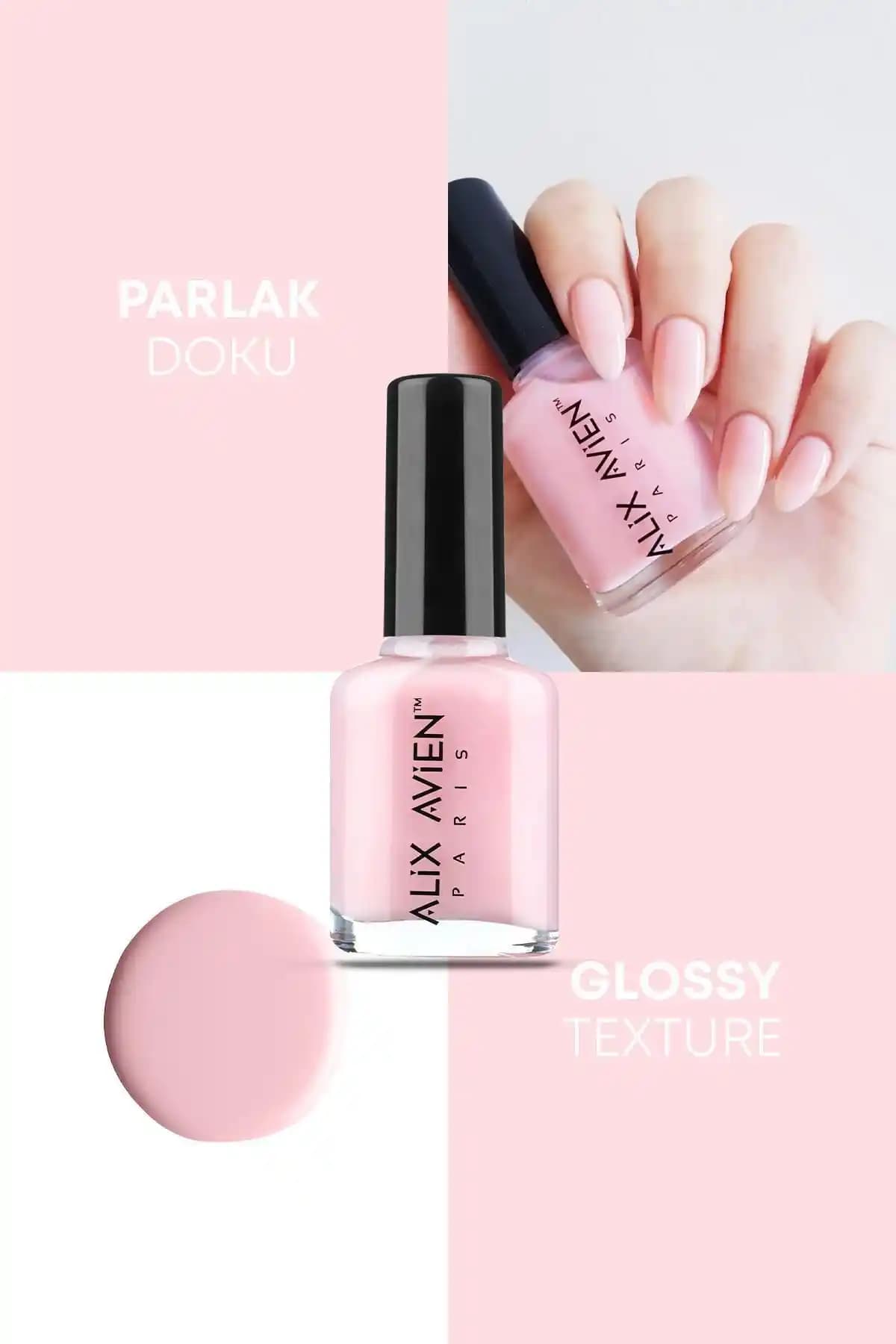 Alix Avien Açık Pembe Oje ve Flormar Green Up Vegan Oje Karşılaştırması