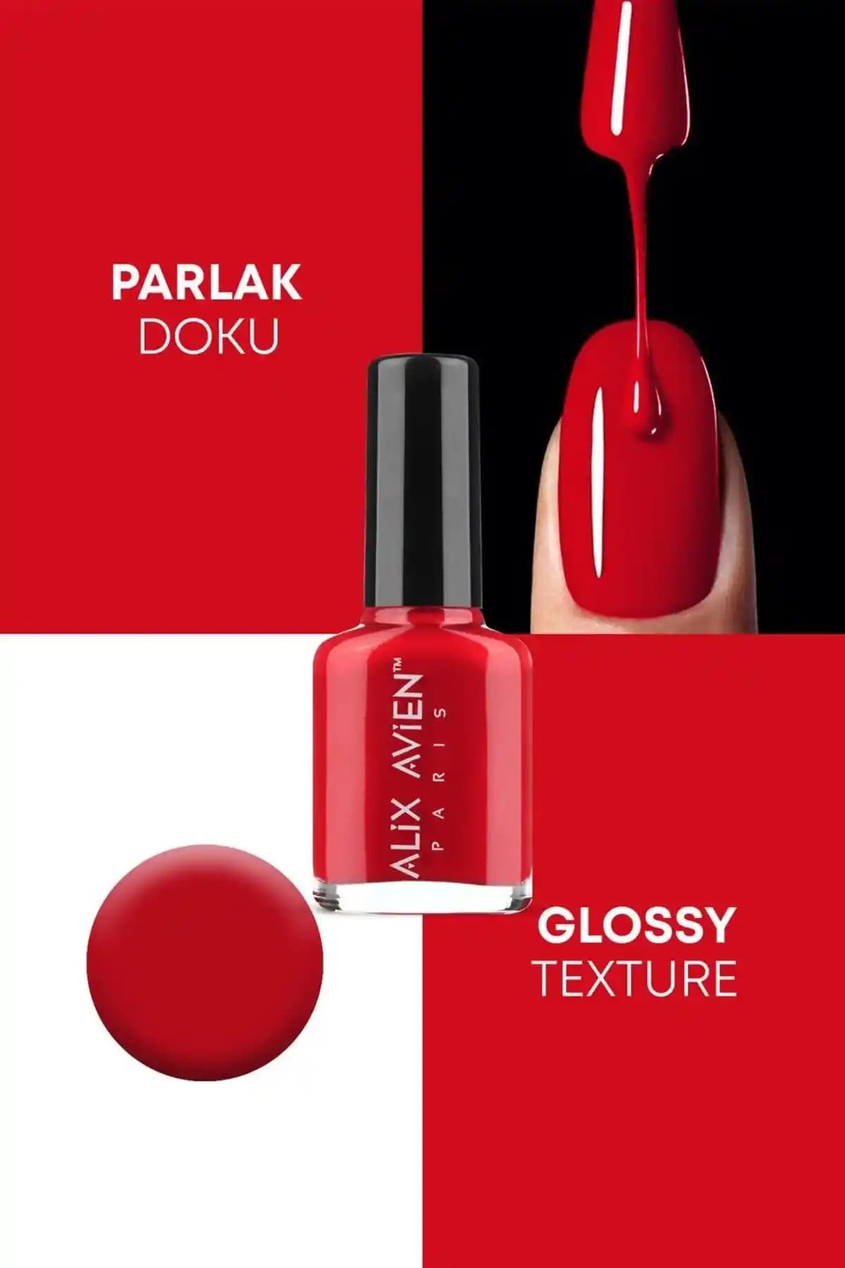 Alix Avien Kan Kırmızı Oje: Uzun Süre Dayanan ve Parlak Görünüm Sunan Kozmetik Ürünü