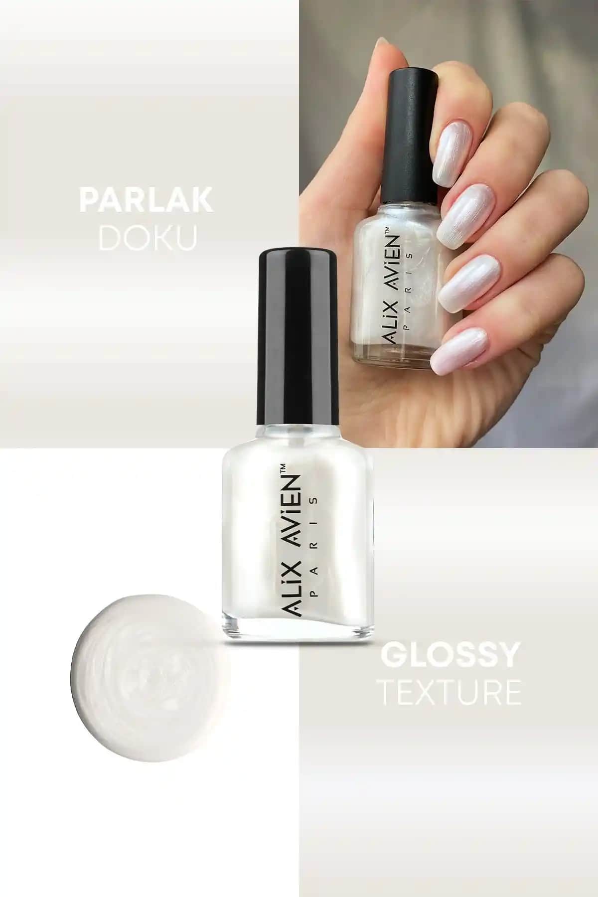 Alix Avien Sedefli Beyaz Oje 28: Uzun Süreli Parlak ve Şık Tırnaklar İçin Mükemmel Seçenek