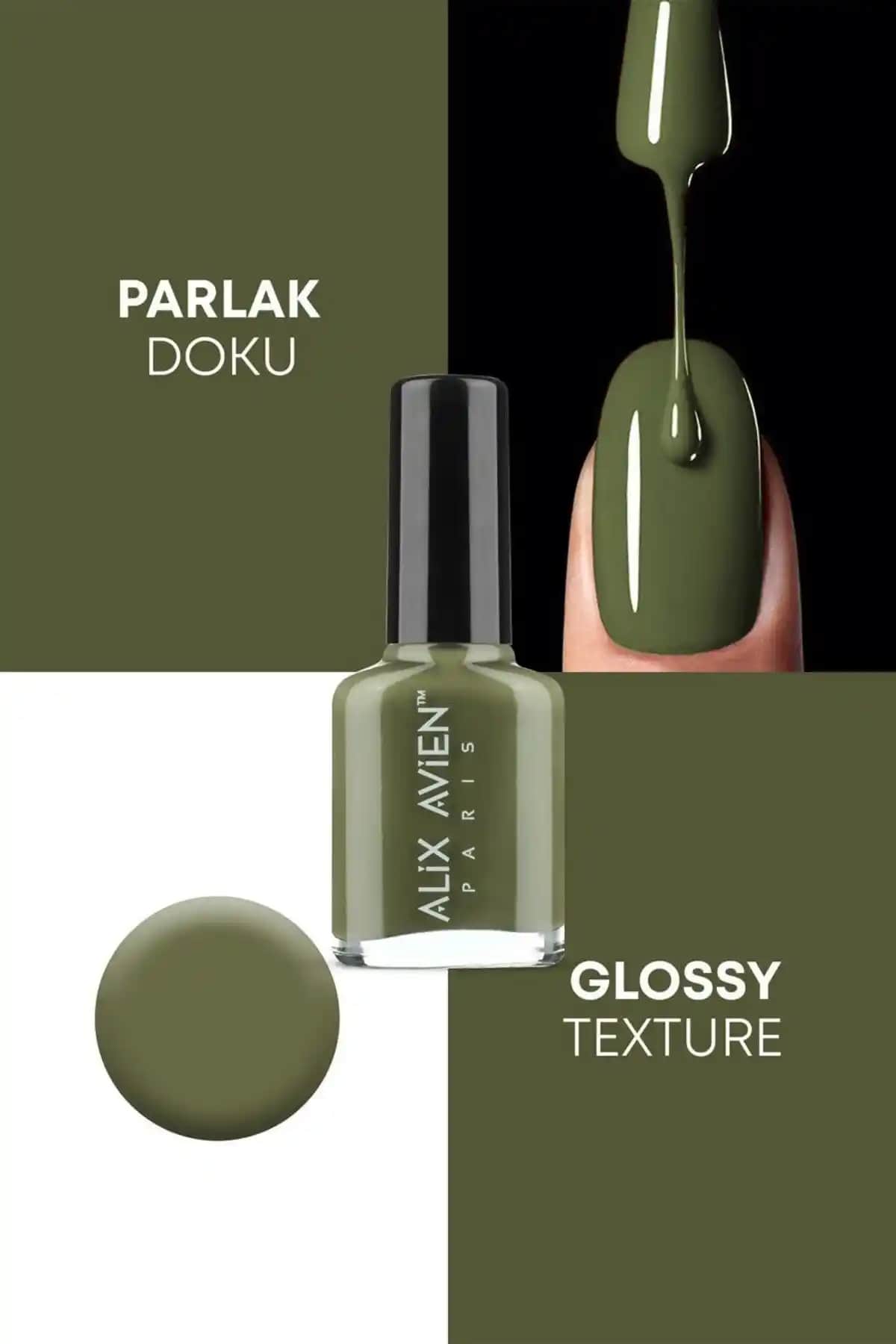 Alix Avien Yeşil Oje 109: Uzun Süre Dayanıklı ve Parlak Tırnak Cilası