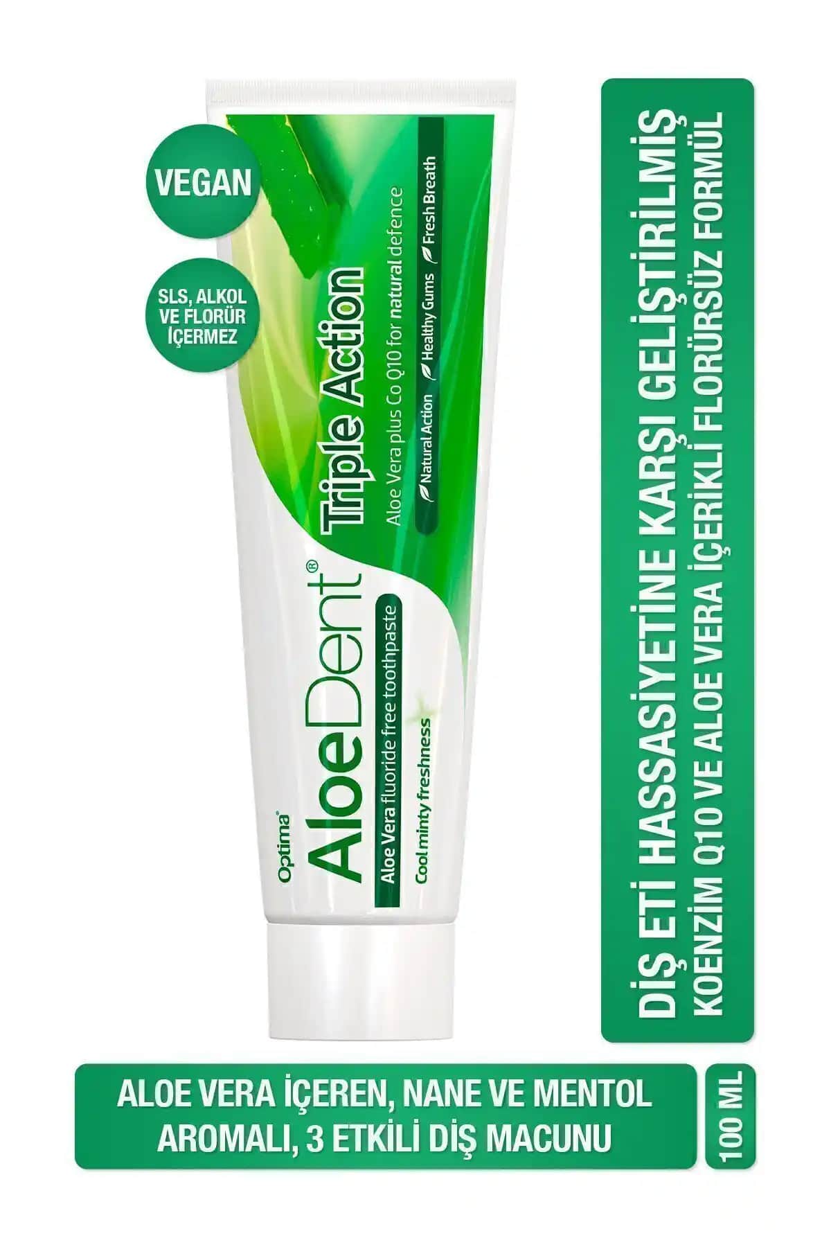 AloeDent Triple Action Doğal Diş Macunu: Hassasiyet ve Temizlik İçin Uygun Çözüm