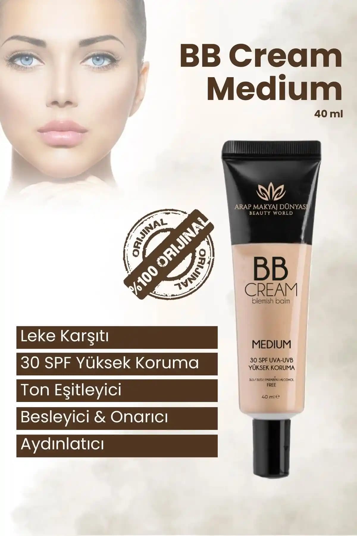Arap Makyaj Dünyası BB Krem Medium: Yüksek Kapatıcılık ve Doğal Mat Görünüm Sağlayan Ürün