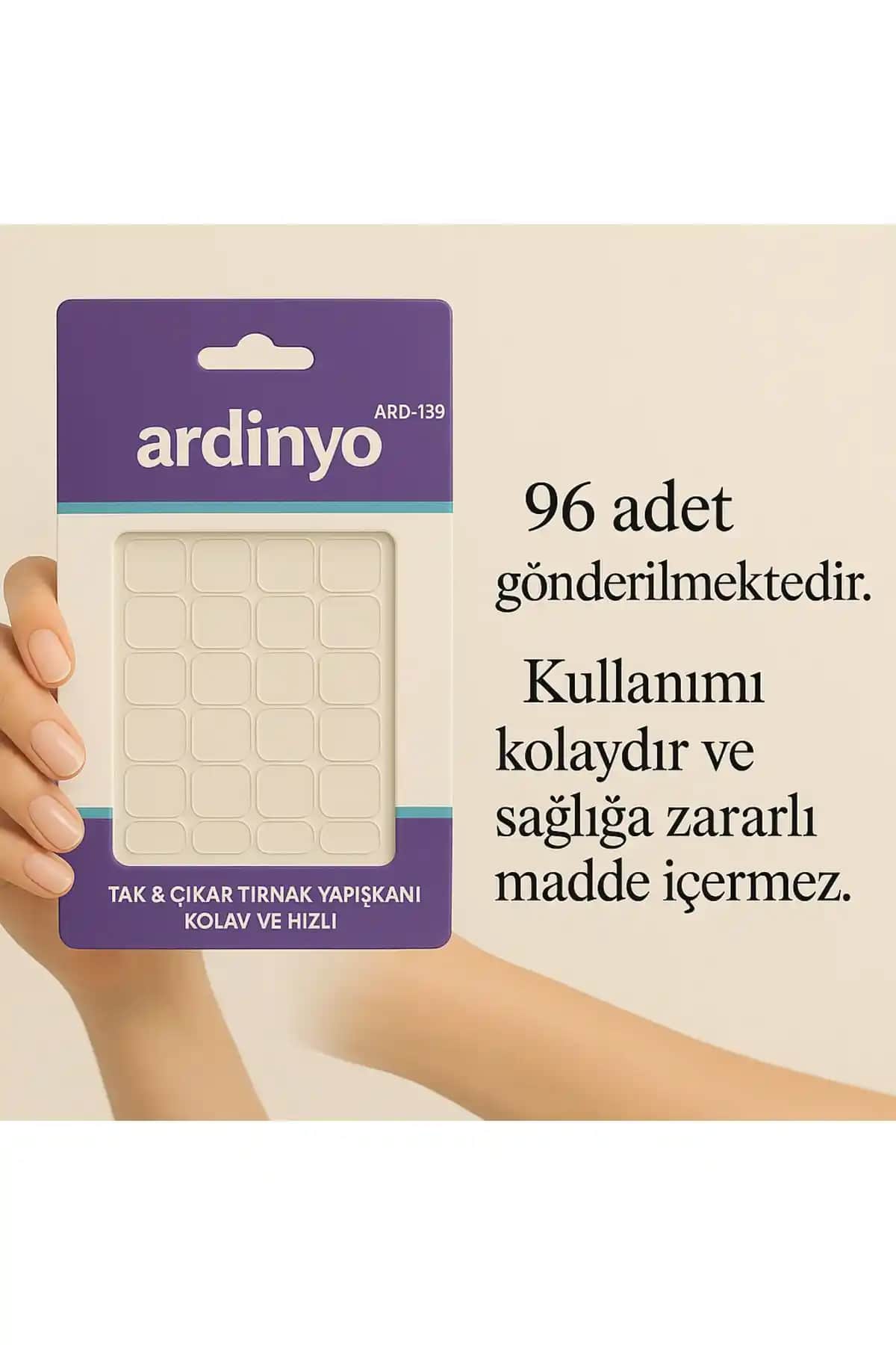 Ardinyo 96 Adet Zararsız Tırnak Yapıştırıcı Sticker: Güvenli ve Pratik Tırnak Dekorasyonu Çözümü