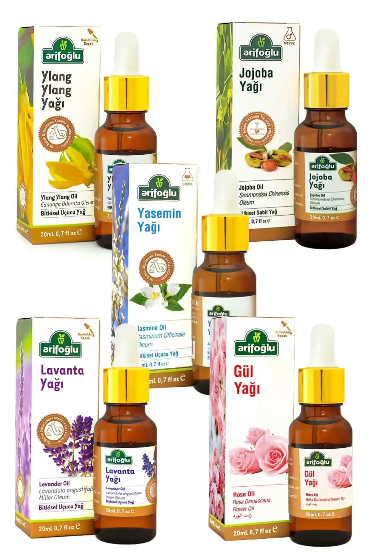 Arifoğlu Bitkisel Yağ Seti Doğal Aromalar ve Cilt Bakımı İçin Güvenilir Tercih
