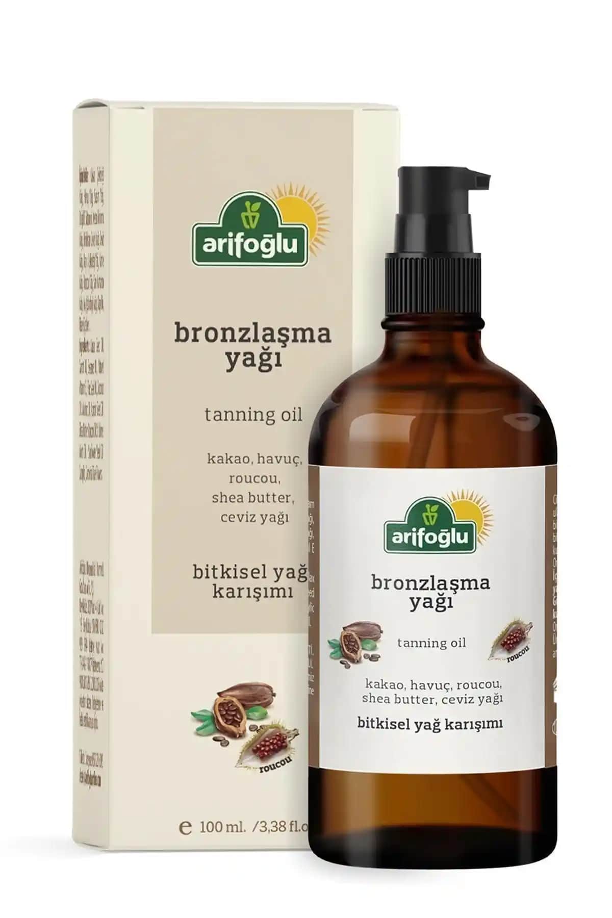 Arifoğlu Bronzlaşma Yağı 100ml doğal içeriklerle hızlı ve kalıcı bronzluk sağlar