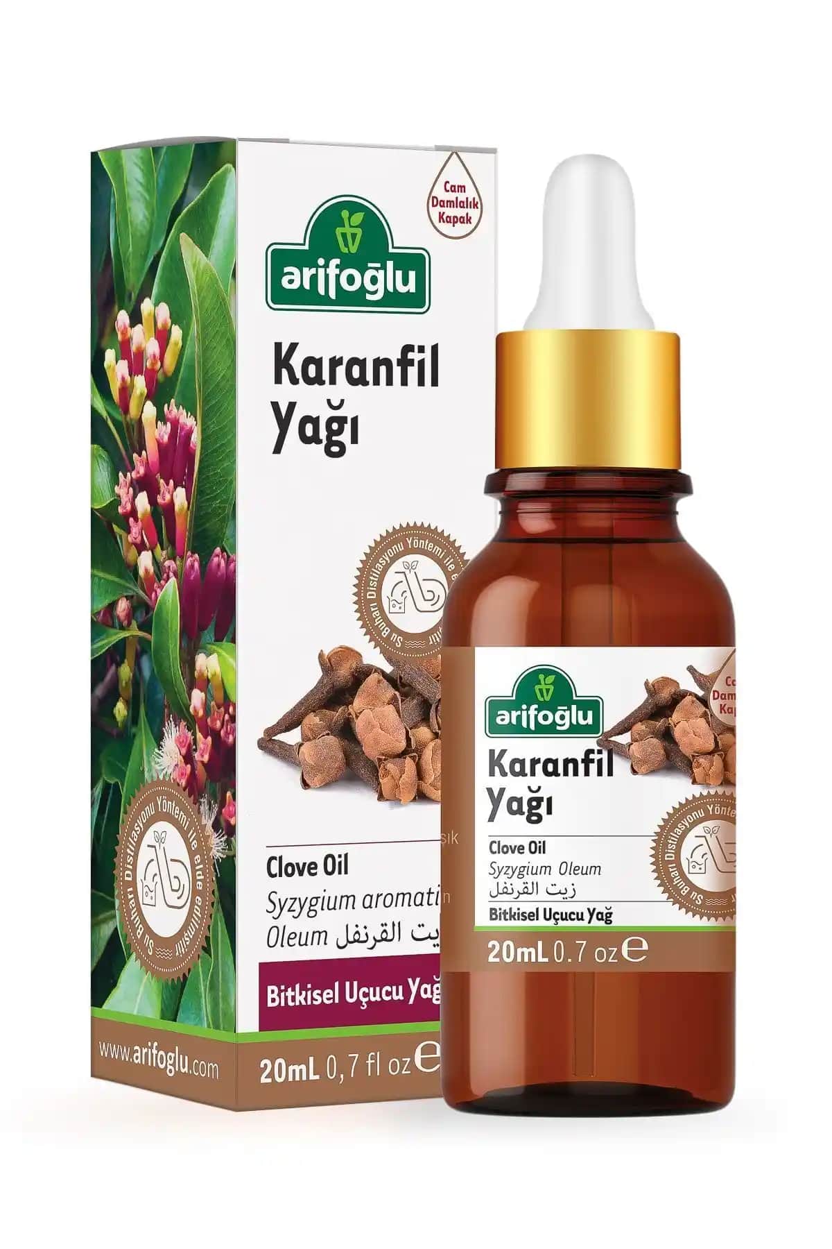 Arifoğlu Karanfil Yağı 20ml Doğal Aromaterapi ve Sağlık Uygulamaları İçin Güçlü Çözüm