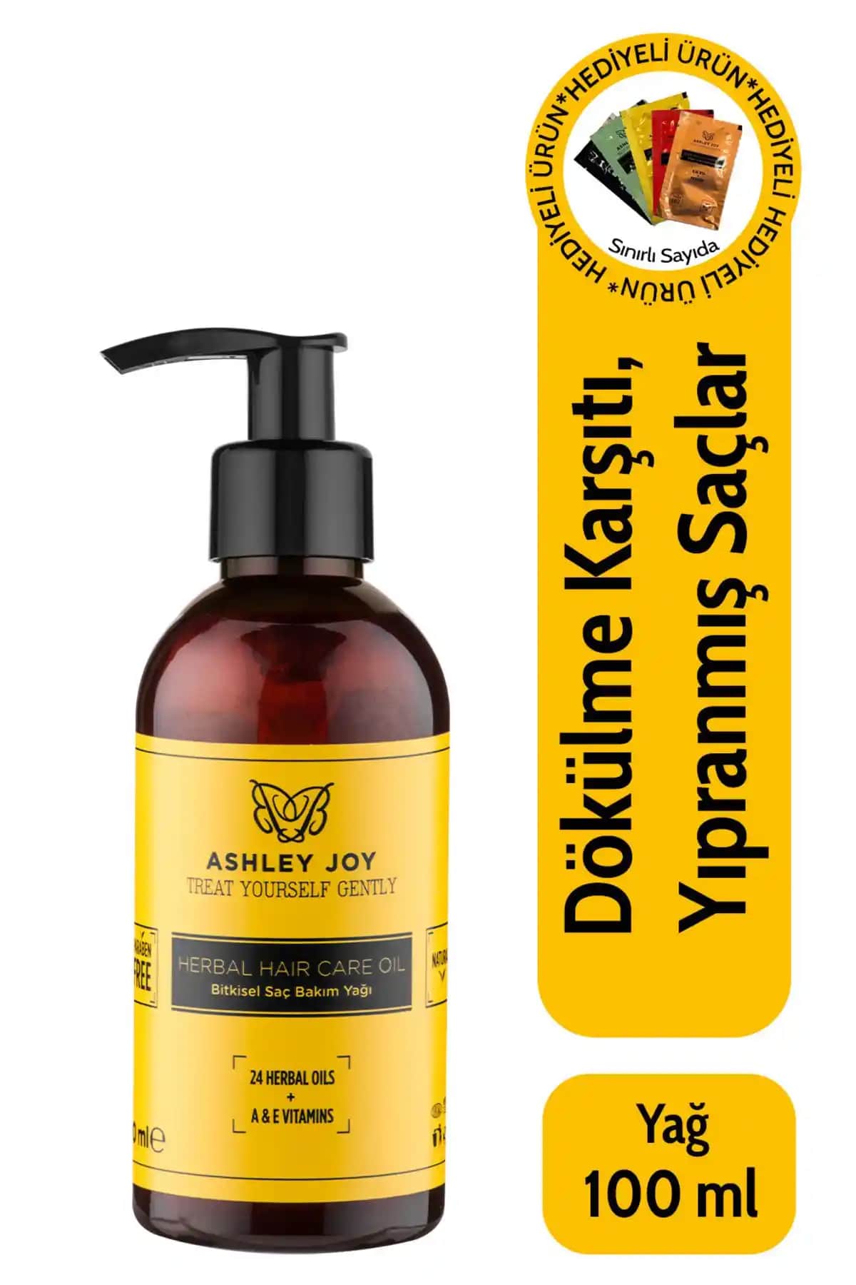 Ashley Joy Bitkisel Saç Bakım Yağı ile Saçlarınız Güçlenir ve Parlaklık Kazanır