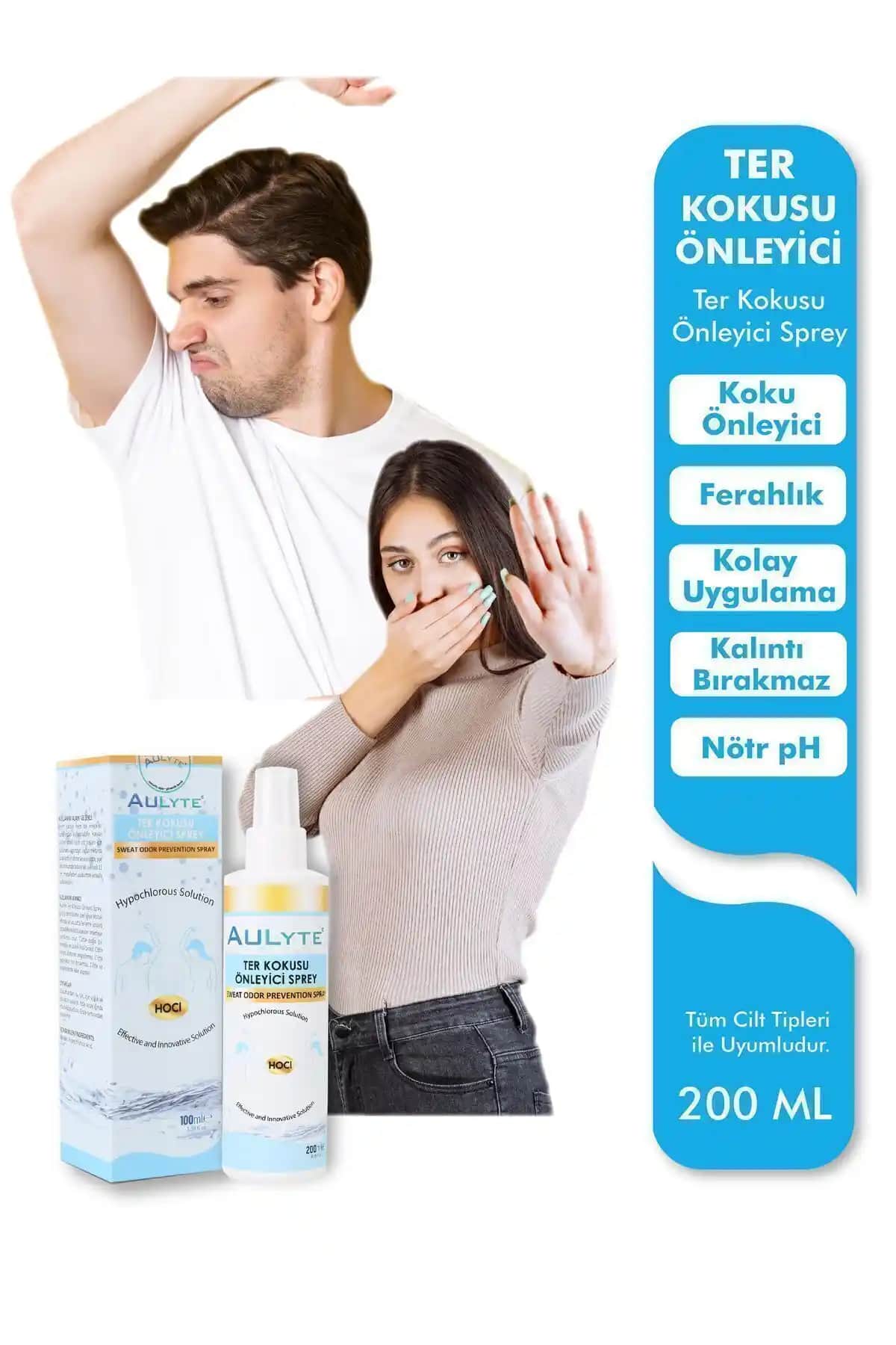 Aulyte Ter Kokusu Önleyici Sprey 200 ml - Günlük Temizlik ve Ferahlık İçin Etkili Çözüm