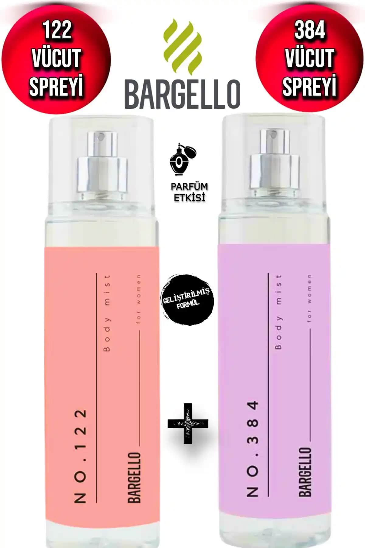 Bargello No:122 ve No:384 Vücut Spreyleri Kalıcı ve Ferahlatıcı Kokularıyla Günlük Kullanım İçin Ideal