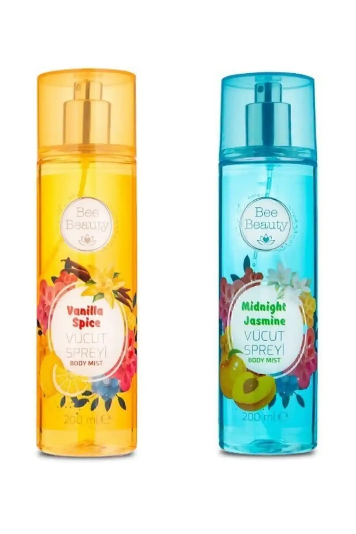 Bee Beauty Midnight Jasmine ve Vanilla Spice Vücut Spreyi Seti 200 ml çift paket