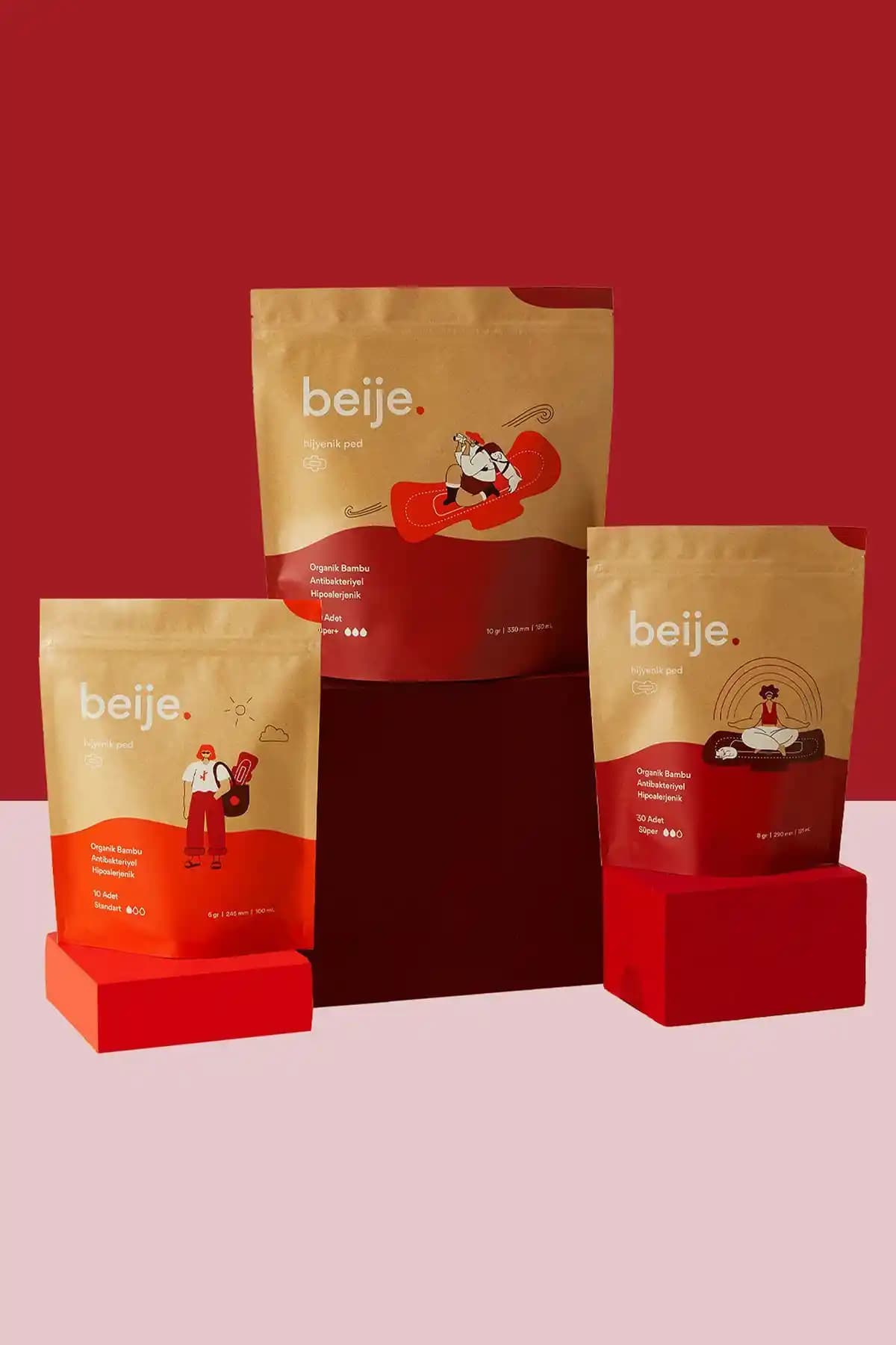 Beije Yoğun Regl Paketi: Organik, Hipoalerjenik ve Ekonomik Ped Seti