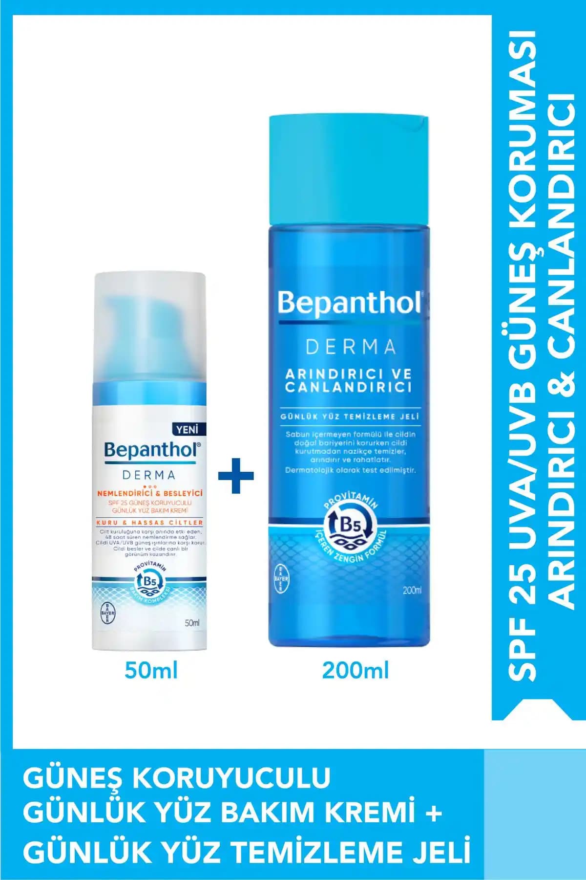 Bepanthol Nemlendirici SPF25 Günlük Yüz Bakım Kremi ve Temizleme Jeli Ürünleri Tanıtımı