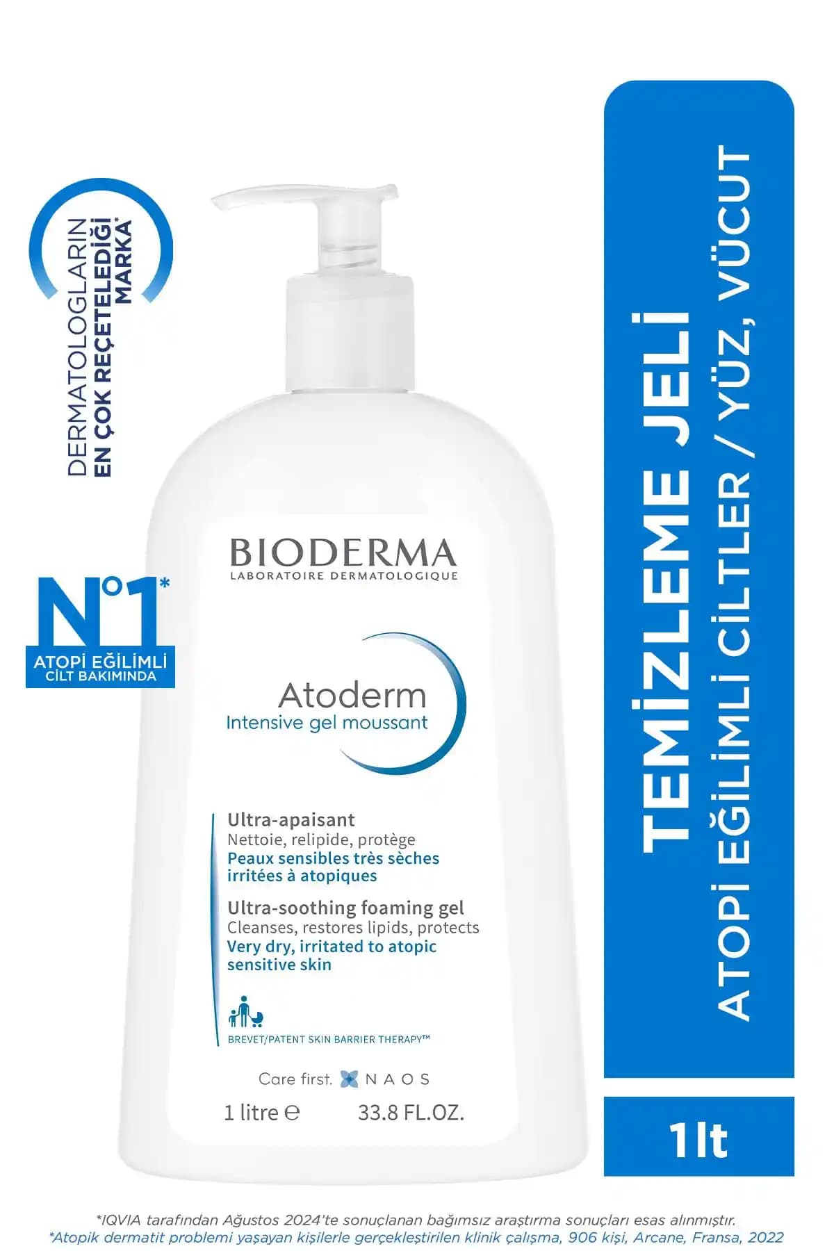 Bioderma Atoderm Intensive Foaming Gel Kuru ve Hassas Ciltler İçin Güçlendirici Temizlik Çözümü