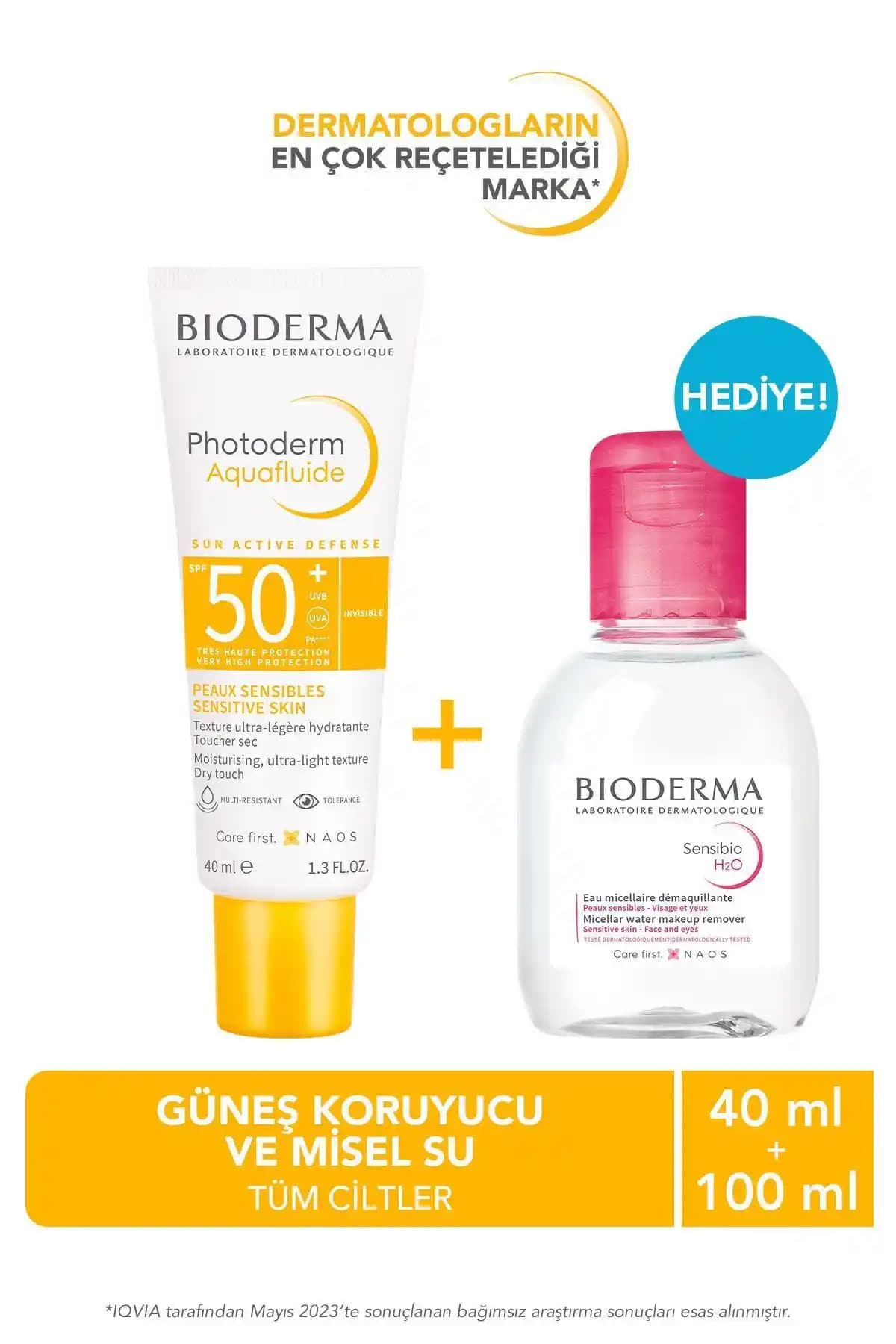 Bioderma Photoderm Aquafluid SPF50 ve Sensibio H2O İkili Set: Hassas ve Sağlıklı Ciltler İçin Güvenilir Çözüm