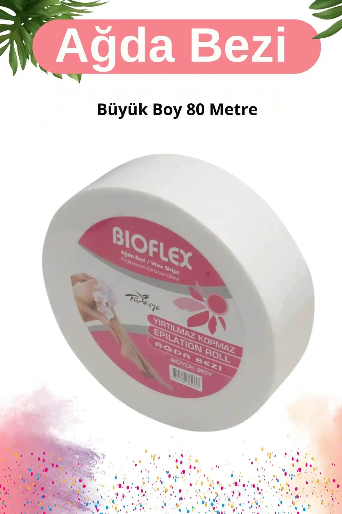 Bioflex Büyük Boy Ağda Bezi Rulo Profesyonel ve Ev Kullanımı İçin Dayanıklı Ürün