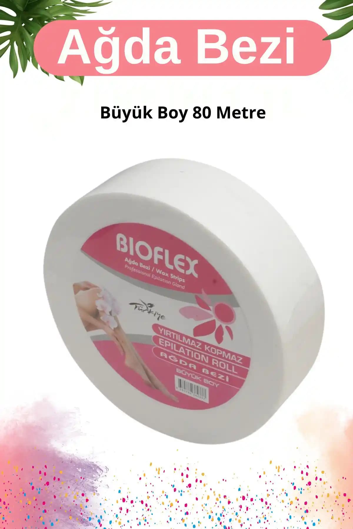 Bioflex Büyük Boy Ağda Bezi Rulo Profesyonel ve Ev Kullanımı İçin Dayanıklı Ürün