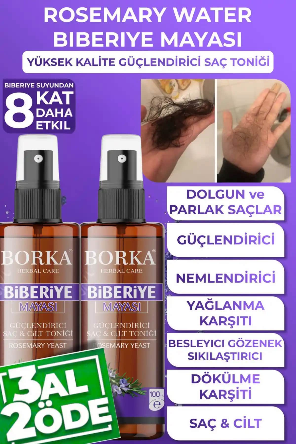 BORKA Biberiye Mayası Suyu ve Yağı ile Doğal Saç Bakımında Yeni Bir Dönem