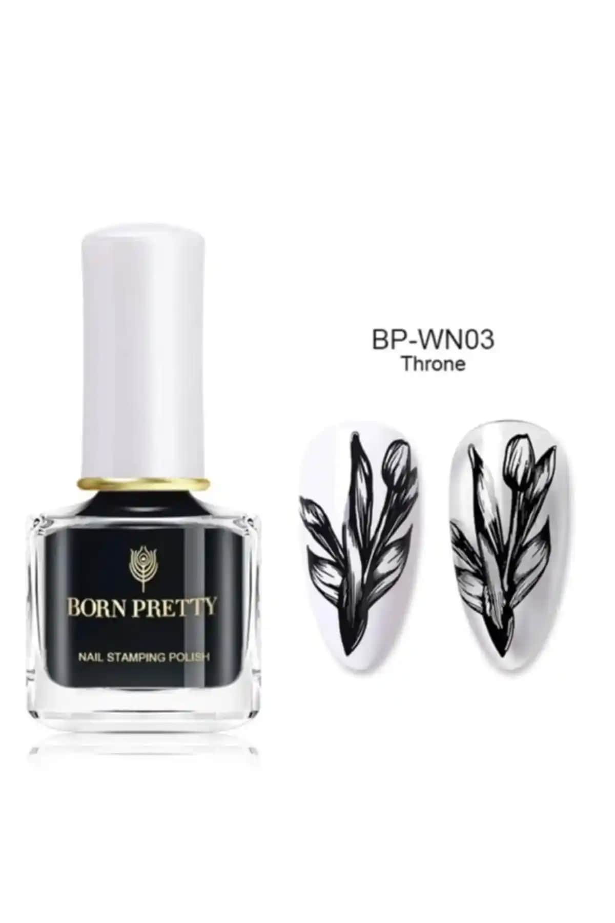 Born Pretty Baskı Ojesi Siyah ve Turuncu Renk Seçenekleriyle Yüksek Kalite ve Dayanıklılık