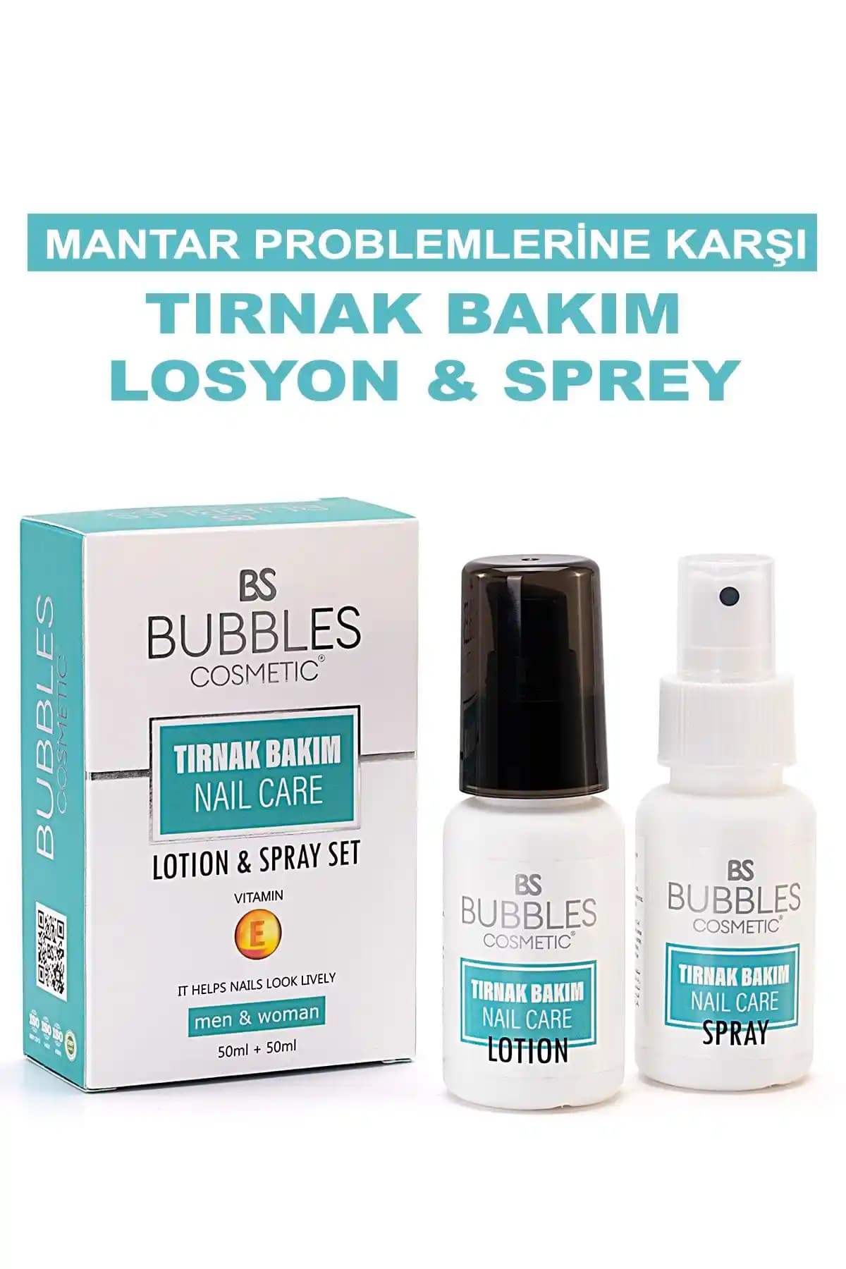 BUBBLES Kozmetik Mantar ve Tırnak Sorunları İçin Bakım Seti 50ml Güçlendirici ve Doğal Çözüm