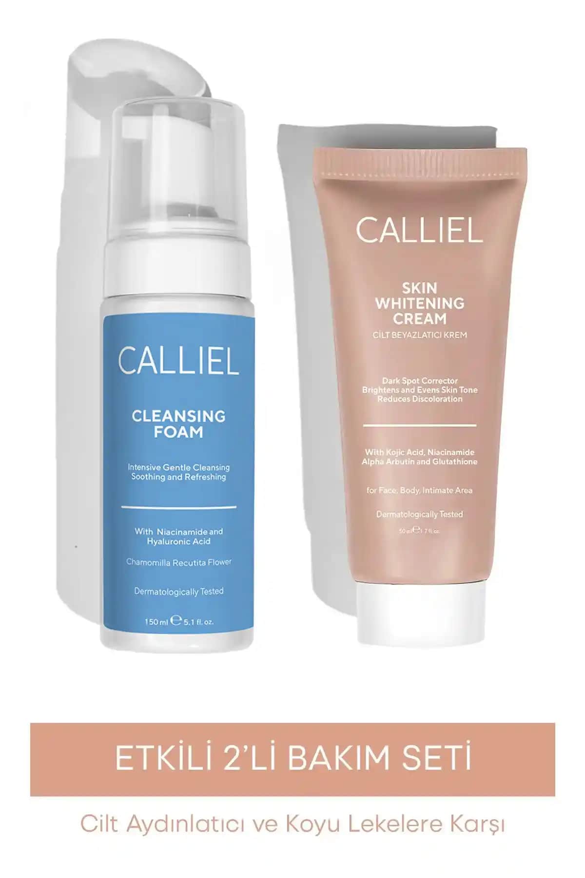 Calliel Cilt Aydınlatıcı Koyu Lekelerde Etkili 2'li Set Parlak ve Sağlıklı Cilt İçin