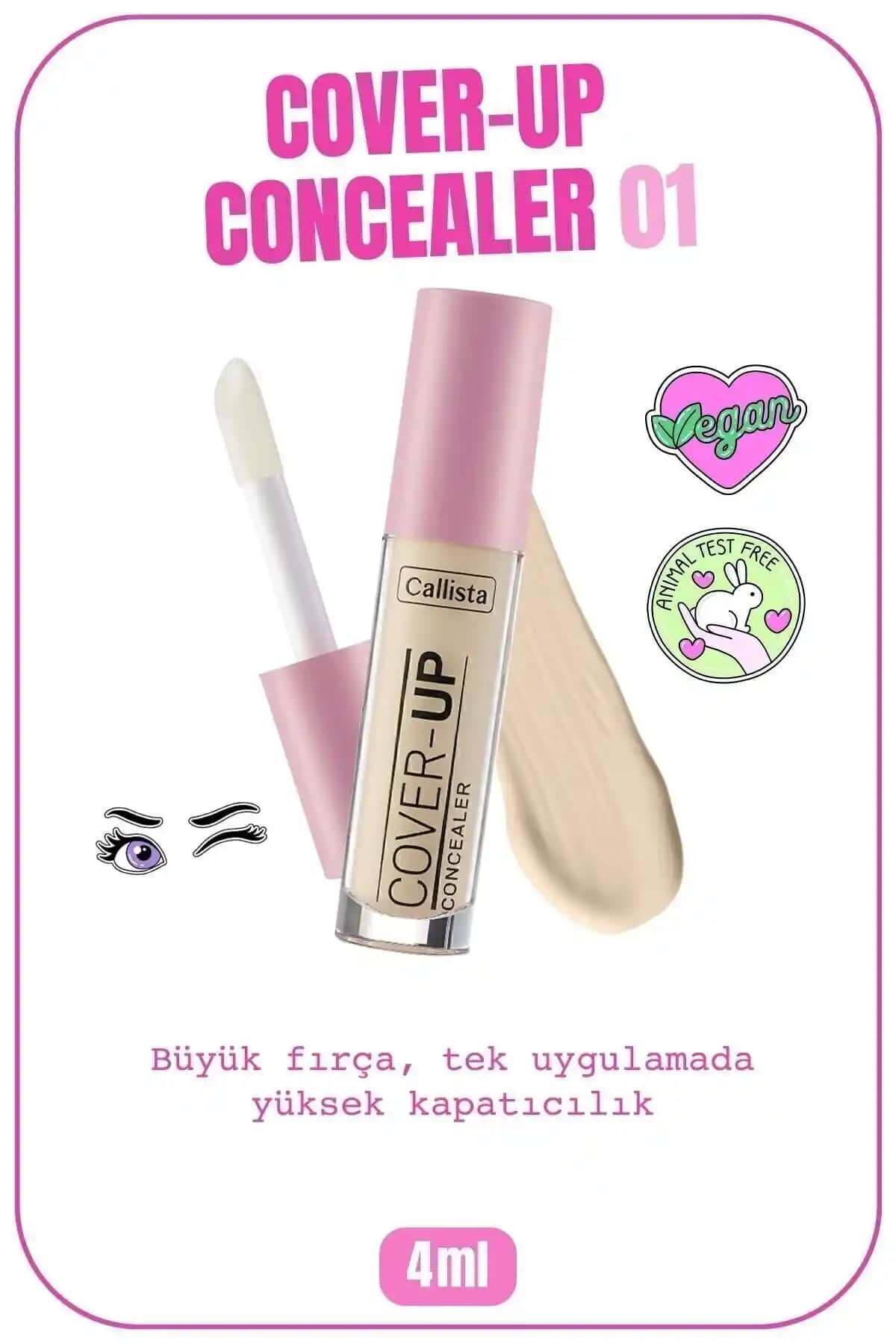 Callista Cover Up Concealer Göz Altı Kapatıcısı 01 Çok Açık - Yüksek Performanslı Makyaj Ürünü