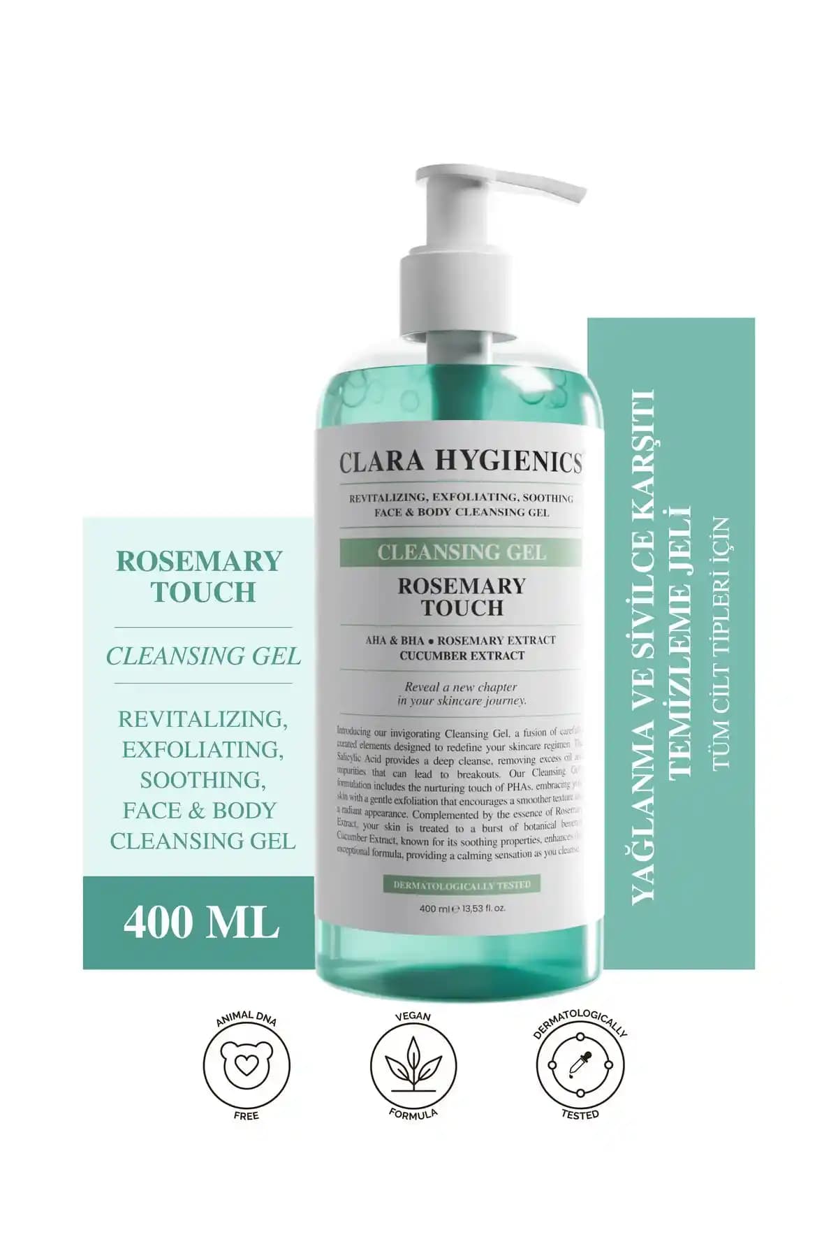 Clara Hygienics Rosemary Touch Ölü Hücre Temizleyici Doğal ve Çok Yönlü Cilt Bakım Ürünü