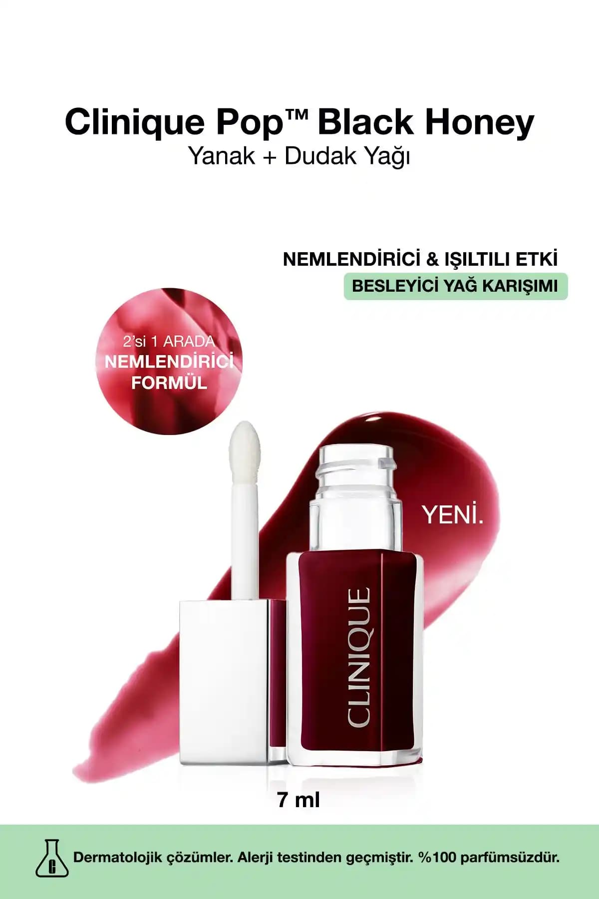 Clinique Pop Lip & Cheek Oil: Çok Fonksiyonlu Doğal Parlaklık ve Nemlendirici Yağ