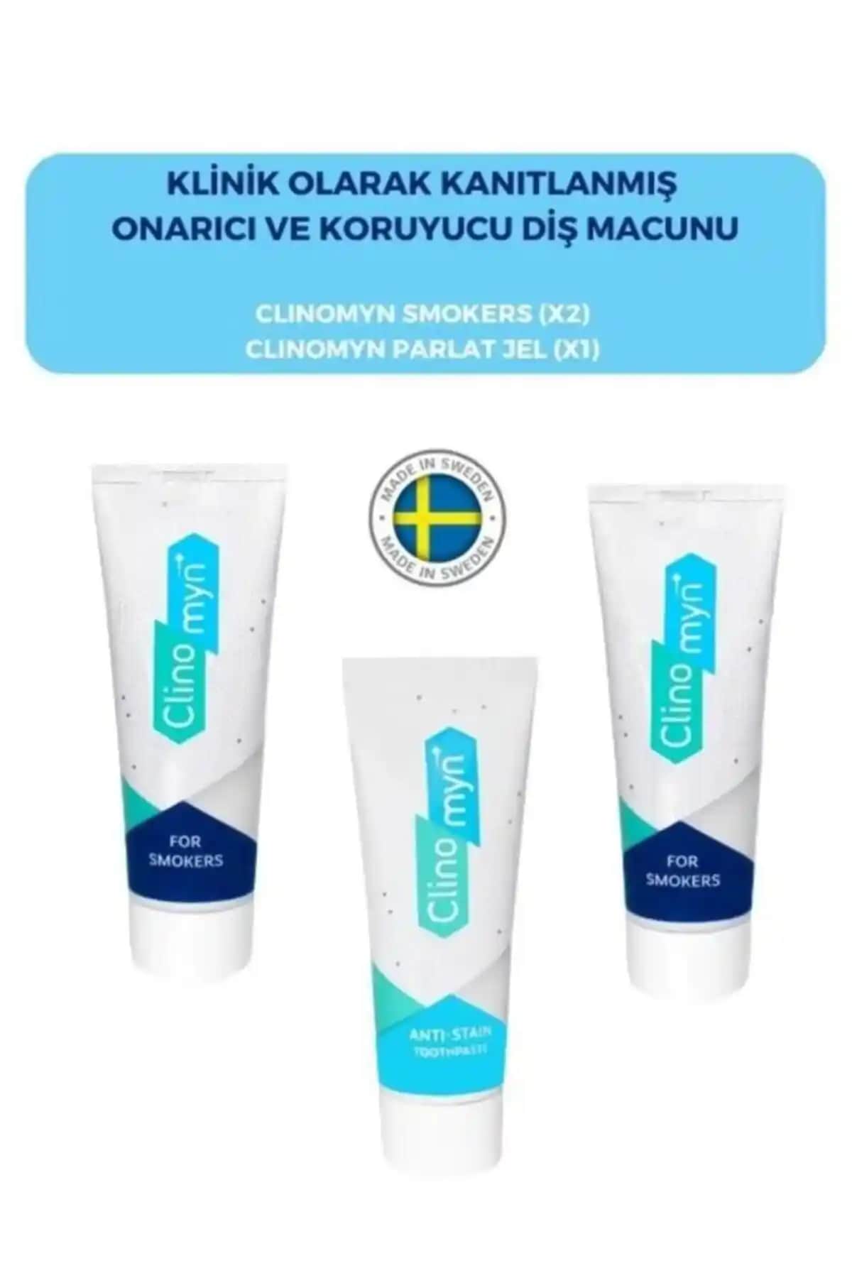 Clinomyn Smokers 75ml x 2 diş beyazlatıcı ve leke giderici ürün seti