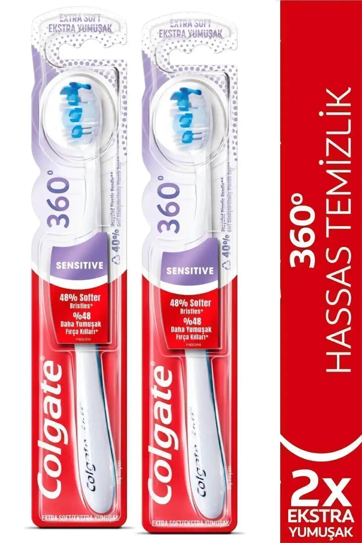 Colgate 360 Hassasiyete Pro Çözüm Ekstra Yumuşak Diş Fırçası Hassas Dişler İçin Güvenli ve Etkili Temizlik
