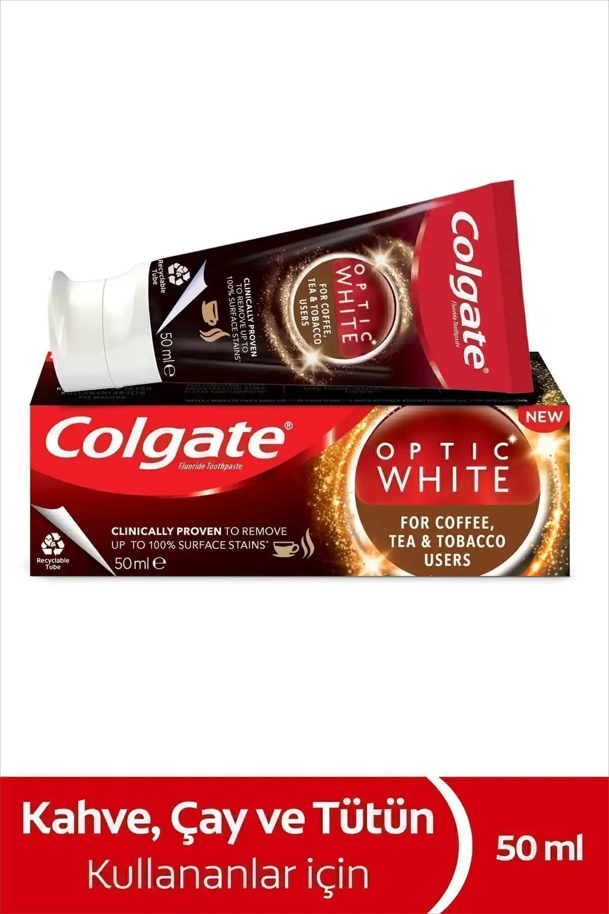 Colgate Optic White Kahve Çay ve Tütün Lekelerine Karşı Beyazlatıcı Diş Macunu