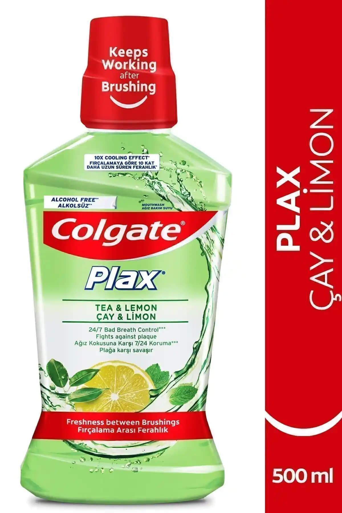 Colgate Plax Çay ve Limon Aromalı Alkolsüz Ağız Bakım Suyu - Ferahlatıcı ve Koruyucu Özellikler