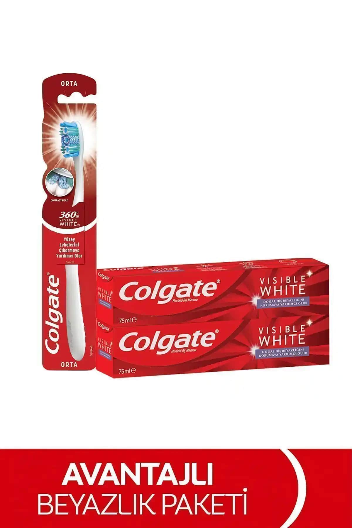 Colgate Visible White Maksimum Beyazlık Diş Macunu ve 360° Diş Fırçası Seti İncelemesi