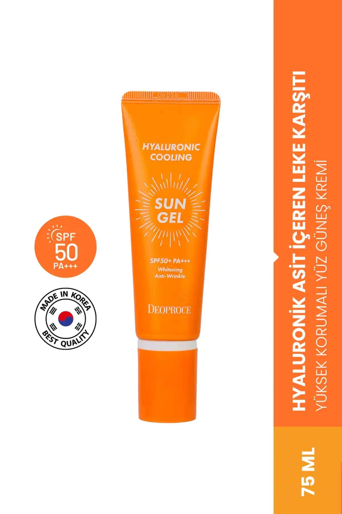 Deoproce Hyaluronik Asit İçeren Leke Karşıtı SPF50 PA++++ Güneş Kremi Cilt Koruma ve Nemlendirme