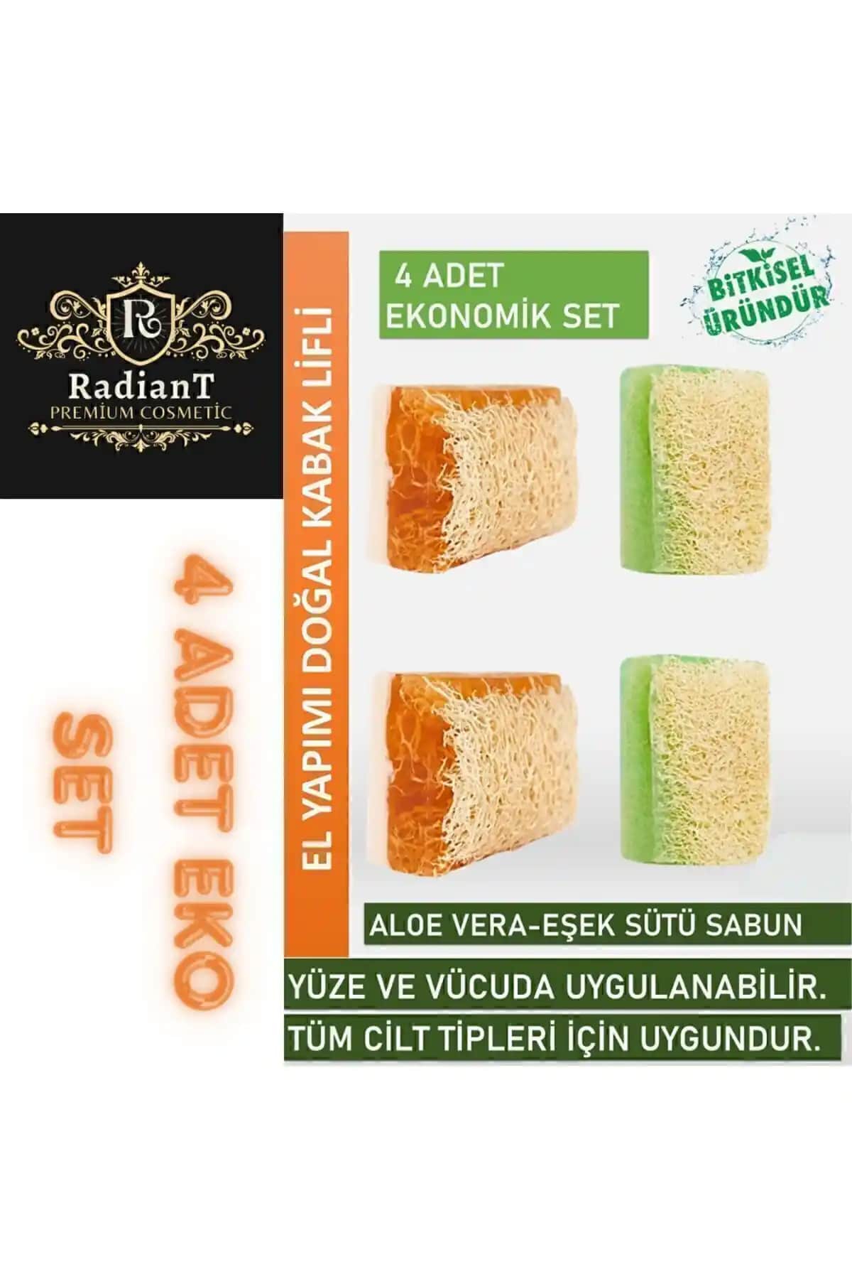 Doğal El Yapımı Kabak Lifli Eşek Sütü Bal ve Aloe Vera Sabun Seti: Doğallık ve Bakımın Buluşması