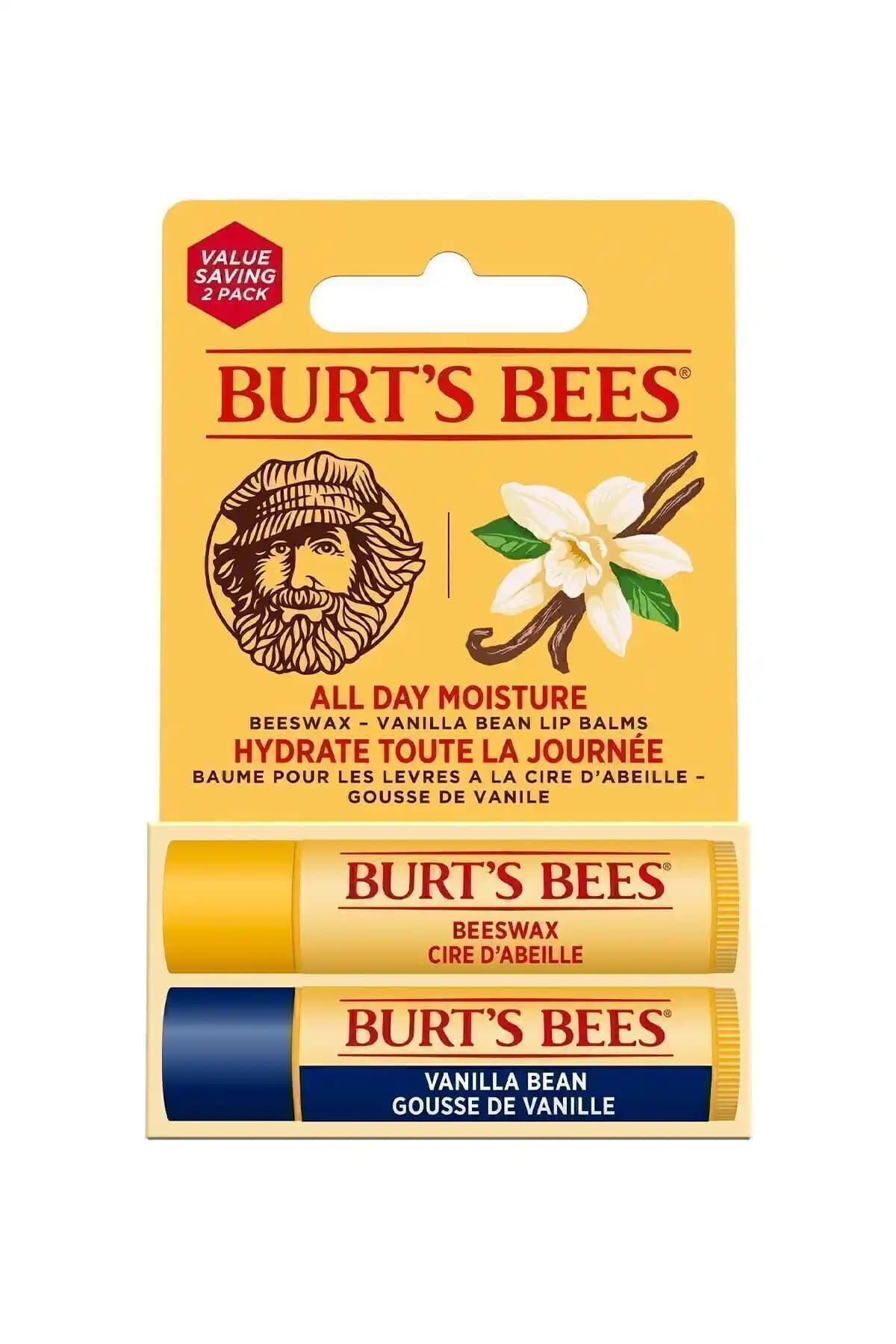 Doğal ve Etkili Burt's Bees Dudak Bakım Seti Bal Mumu ve Vanilya Aromasıyla