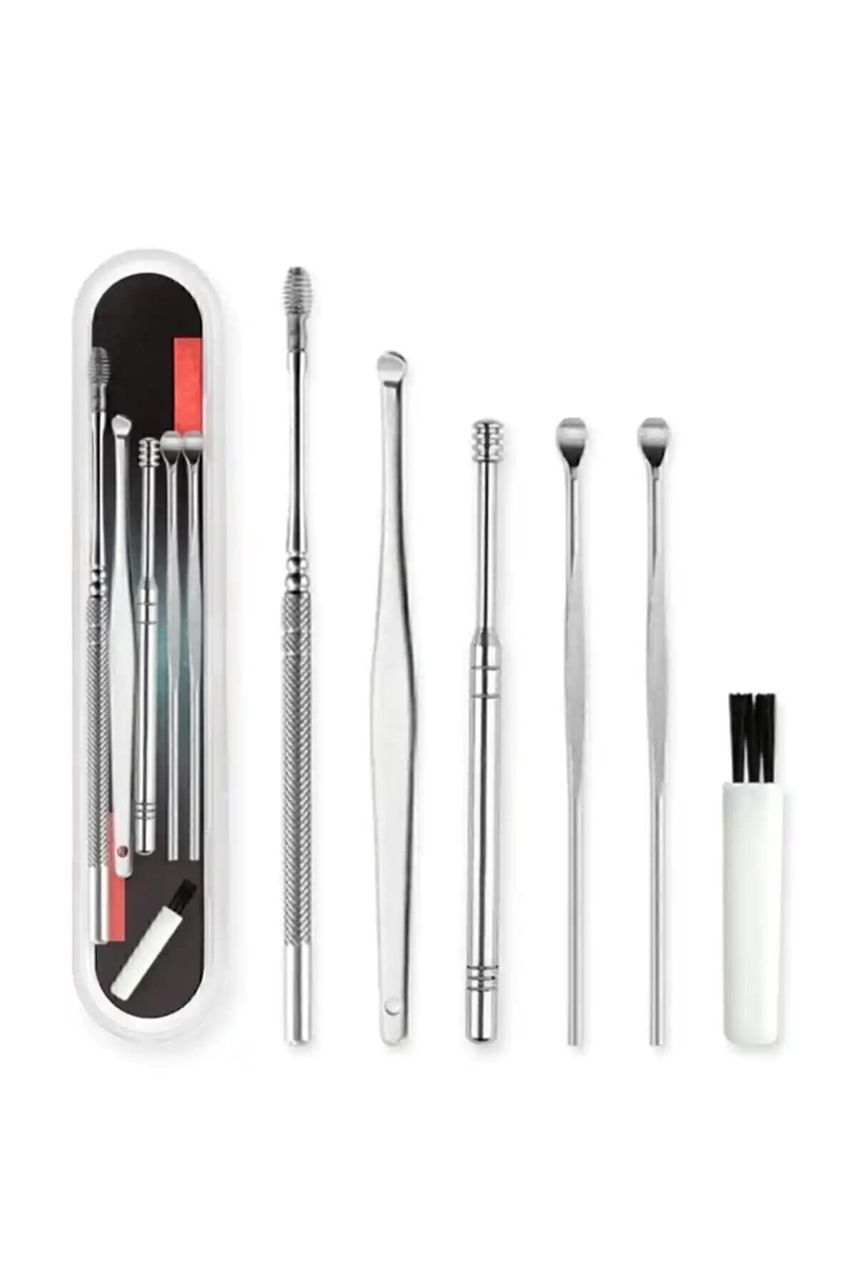 Durbuldum Utkusan 6 Parça Paslanmaz Çelik Kulak Temizleme Seti Güvenli ve Hijyenik Kullanım İçin