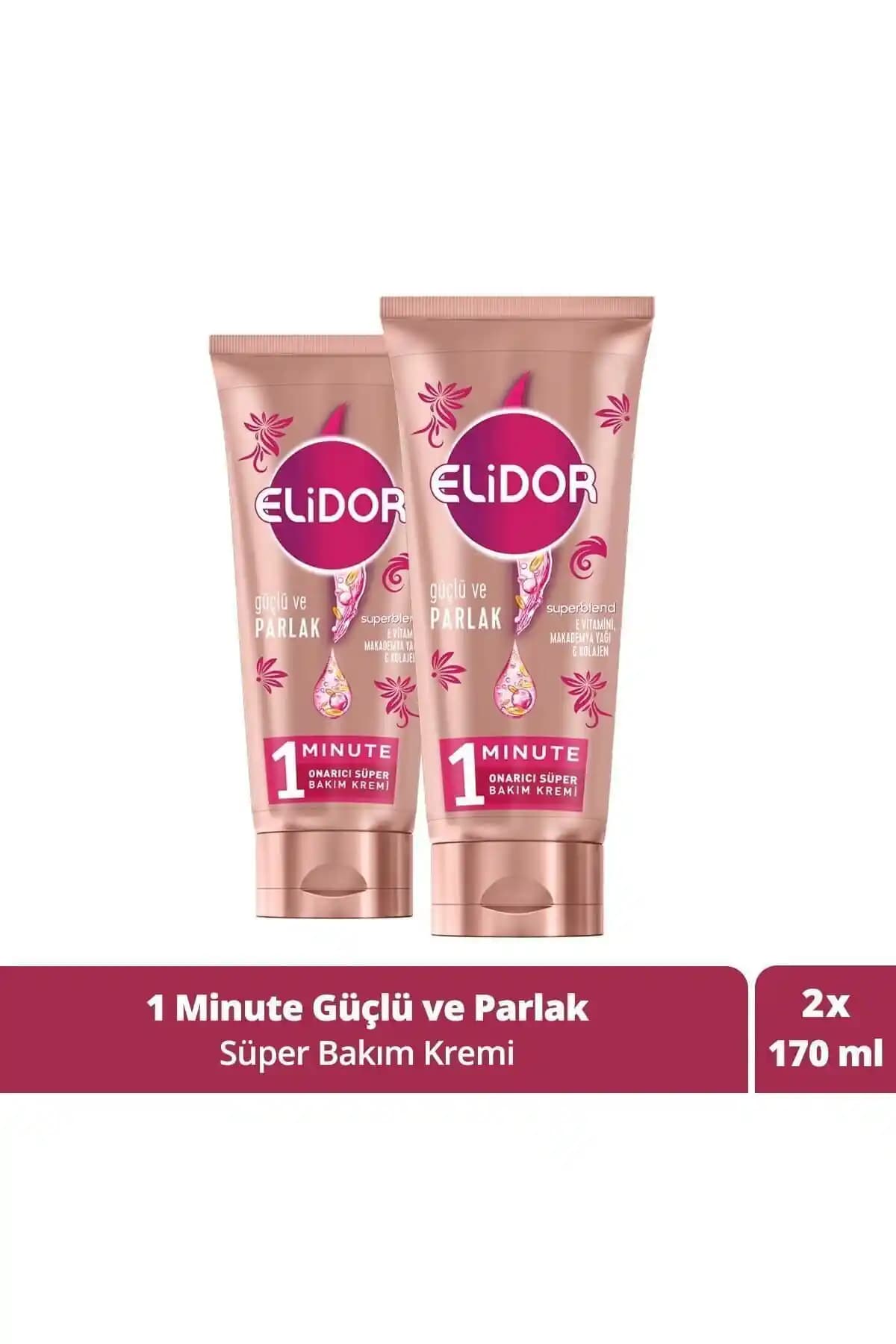 Elidor Superblend 1 Minute Onarıcı Saç Kremi Güçlendirici ve Parlaklık Sağlayan Bakım Ürünü