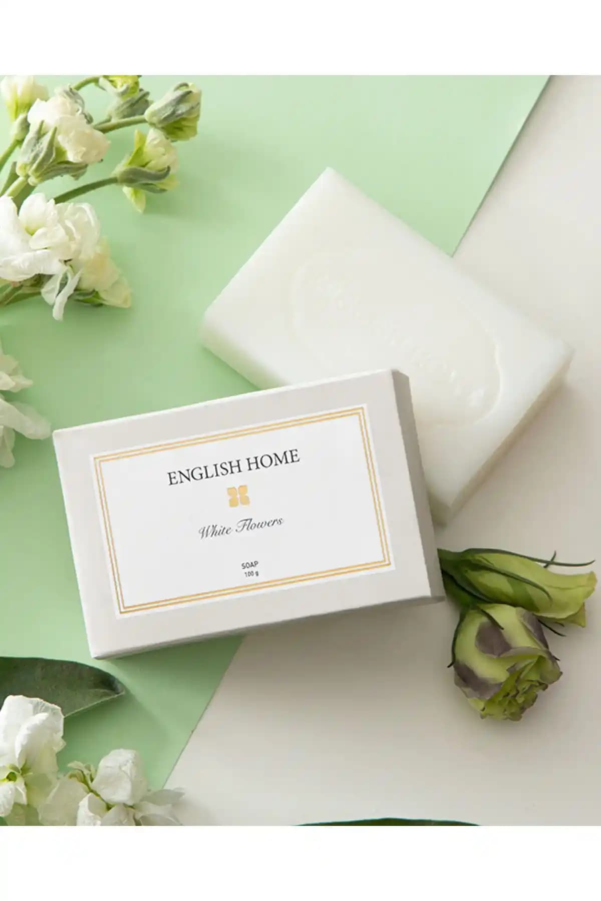 English Home Beyaz Çiçekler Katı Sabun: Doğal İçerikli ve Hoş Kokulu Temizlik Ürünü