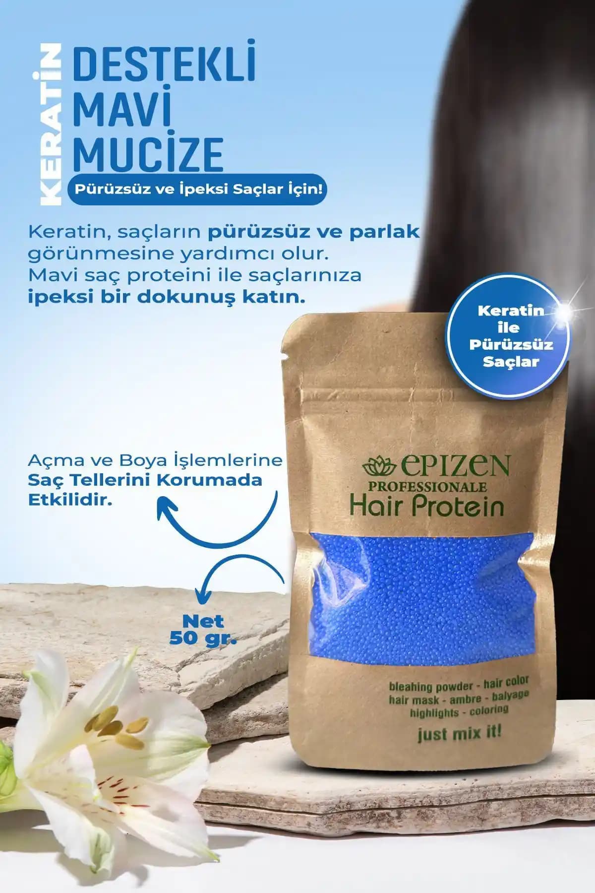 EPİZEN Ekstra Keratinli Saç Bakım Proteini ile Saçlarınızı Güçlendirin ve Onarın