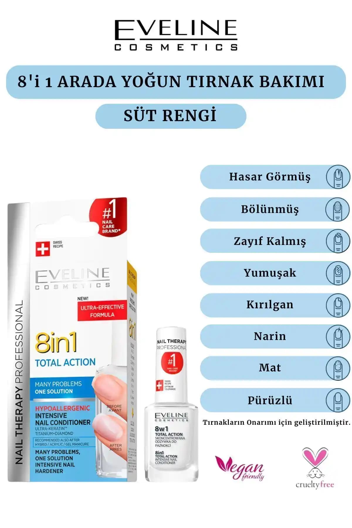 Eveline Titanyum Elmas Tırnak Güçlendirici Terapisi: Güçlü ve Sağlıklı Tırnaklar İçin Yenilikçi Çözüm
