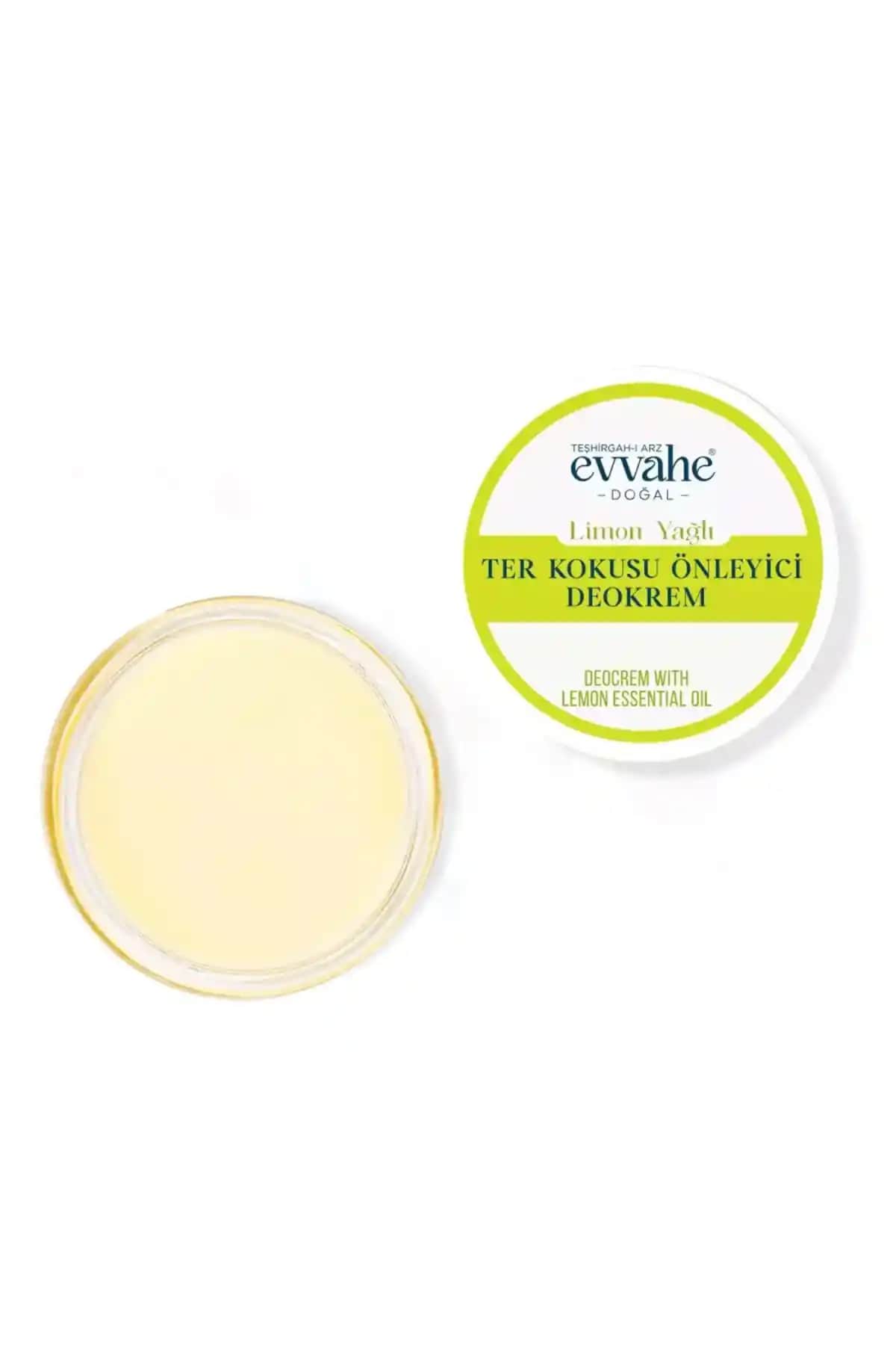 Evvahe Doğal Limon Yağlı Ter Kokusu Önleyici Deodorant Günlük Kullanım İçin