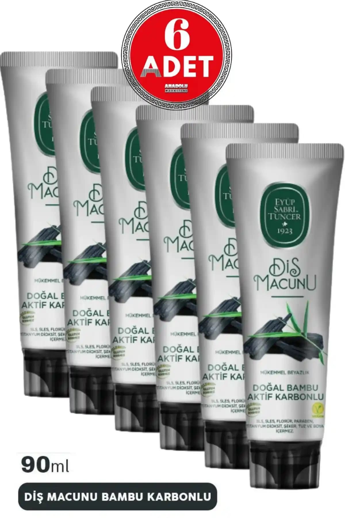 Eyüp Sabri Tuncer Doğal Bambu Aktif Karbonlu Diş Macunu Beyazlatma ve Doğal Temizlik İçin