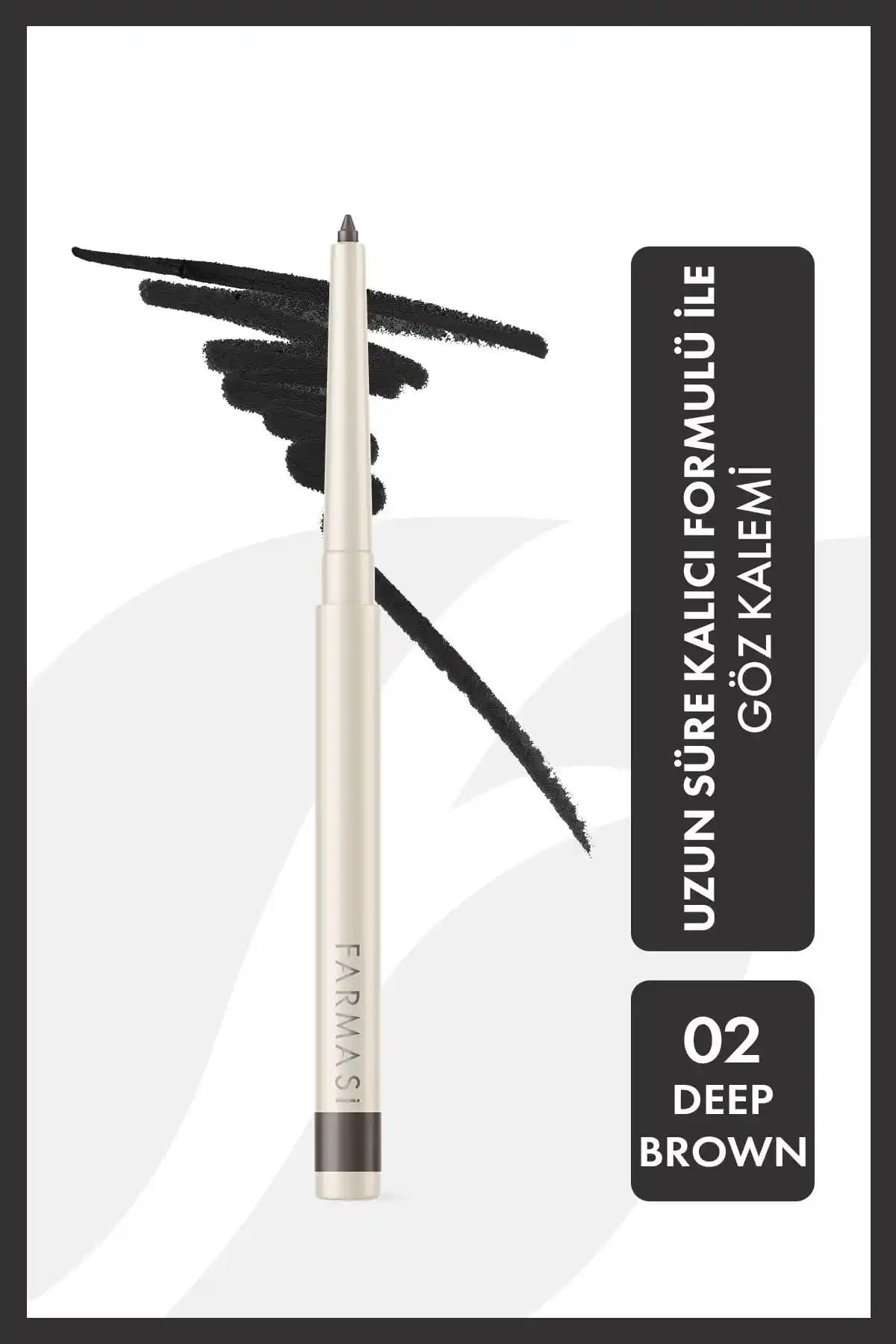 Farmasi Asansörlü Göz Kalemi 02 Deep Brown Koyu Kahverengi Dayanıklı ve Uzun Süre Kalıcı