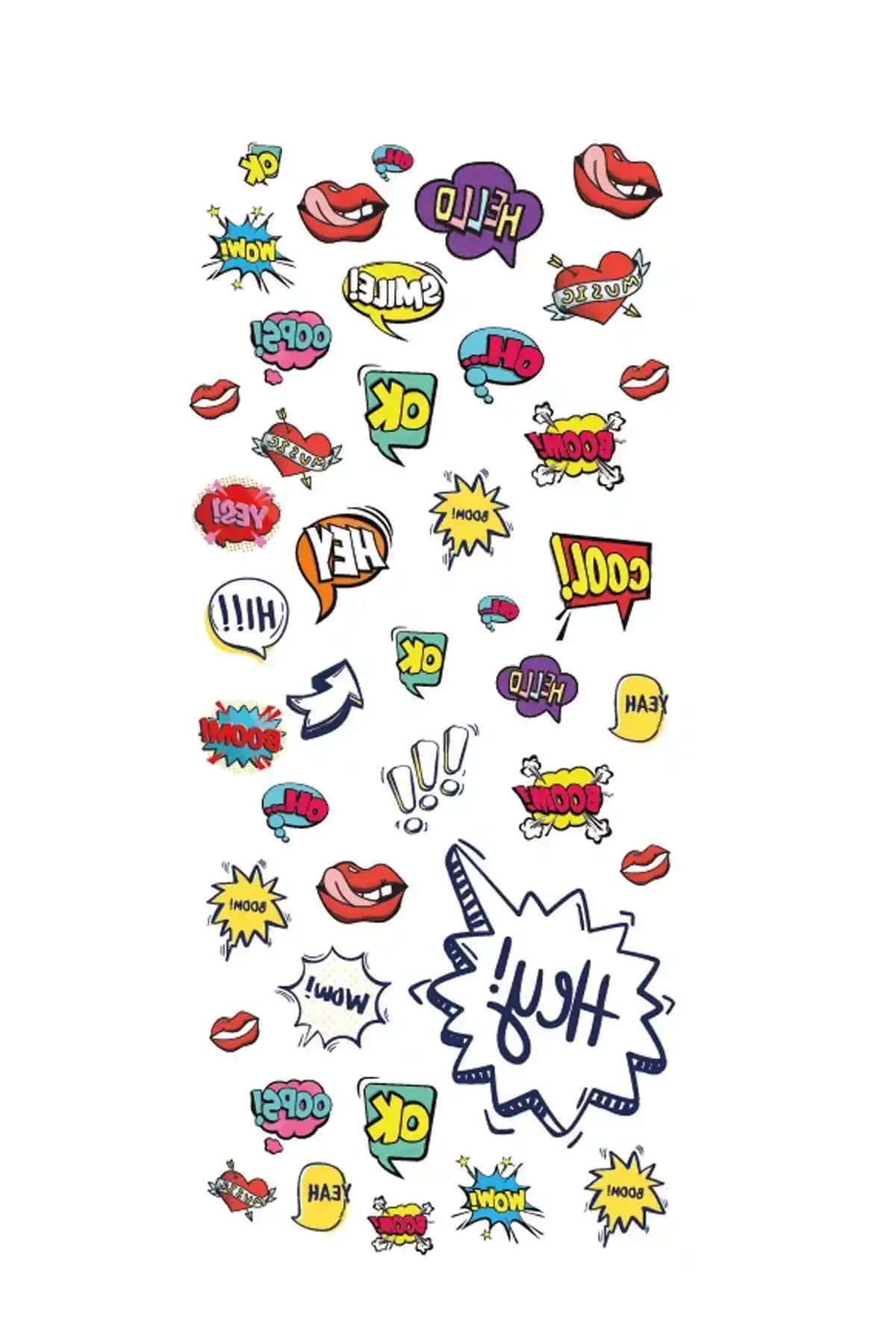 Flash Tattoos Smiley Tırnak Dövmesi: Renkli ve Eğlenceli Tırnak Dekorasyonu Ürünü